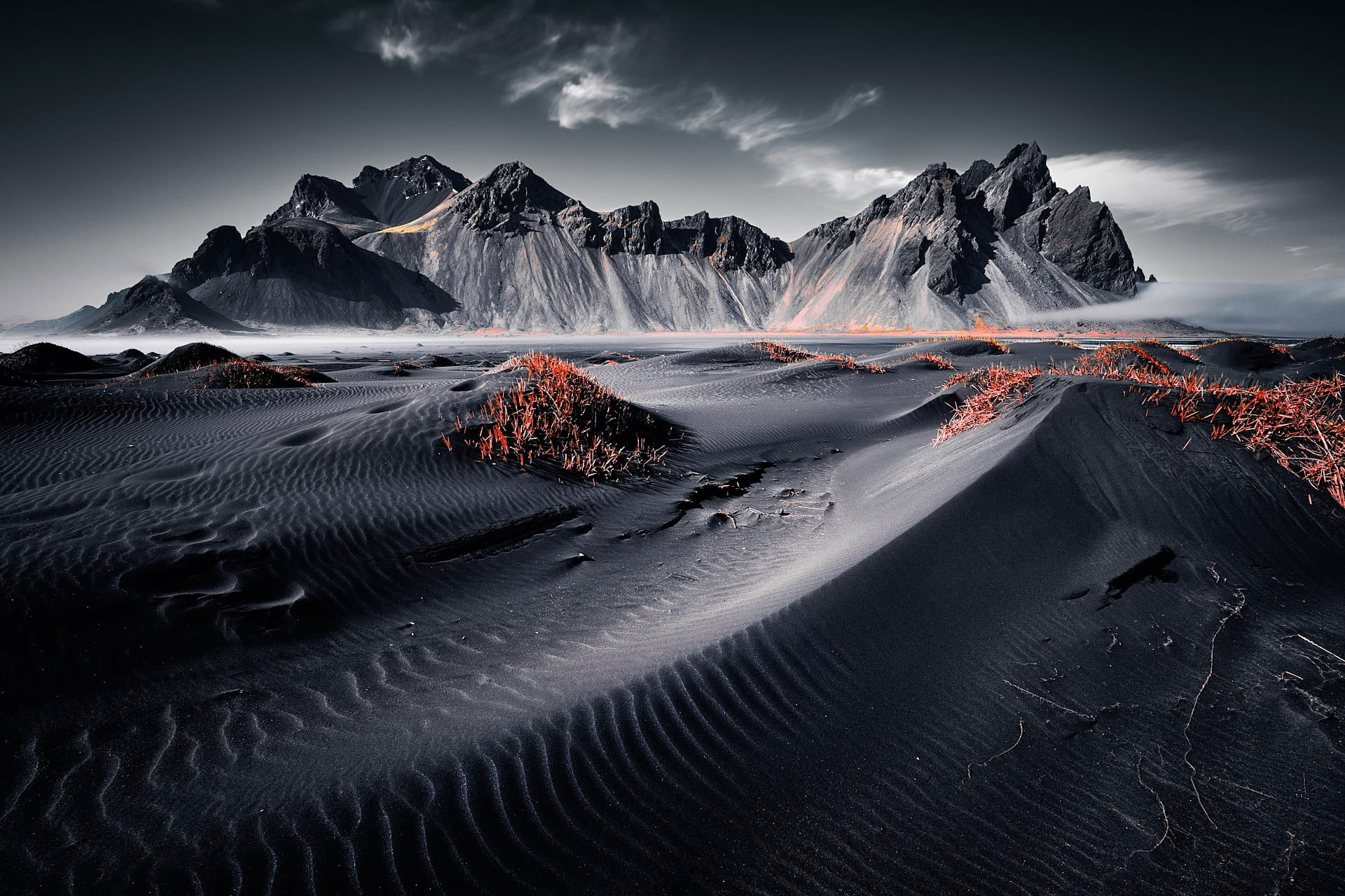 Wallpaper Grayscale Photo Of Desert, Iceland, Landscape