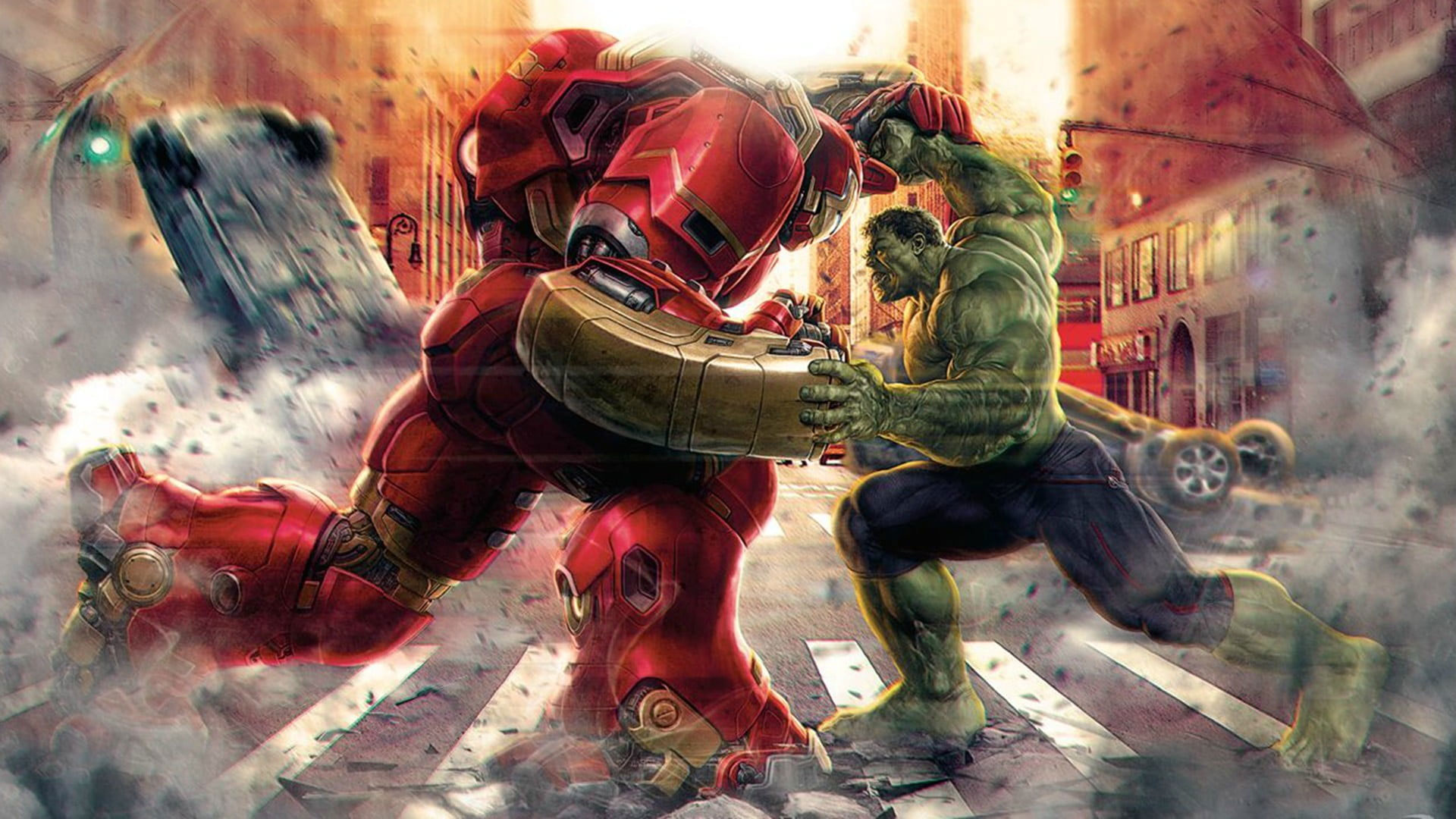 Wallpaper Iron Man And The Increadible Hulk, The Avengers