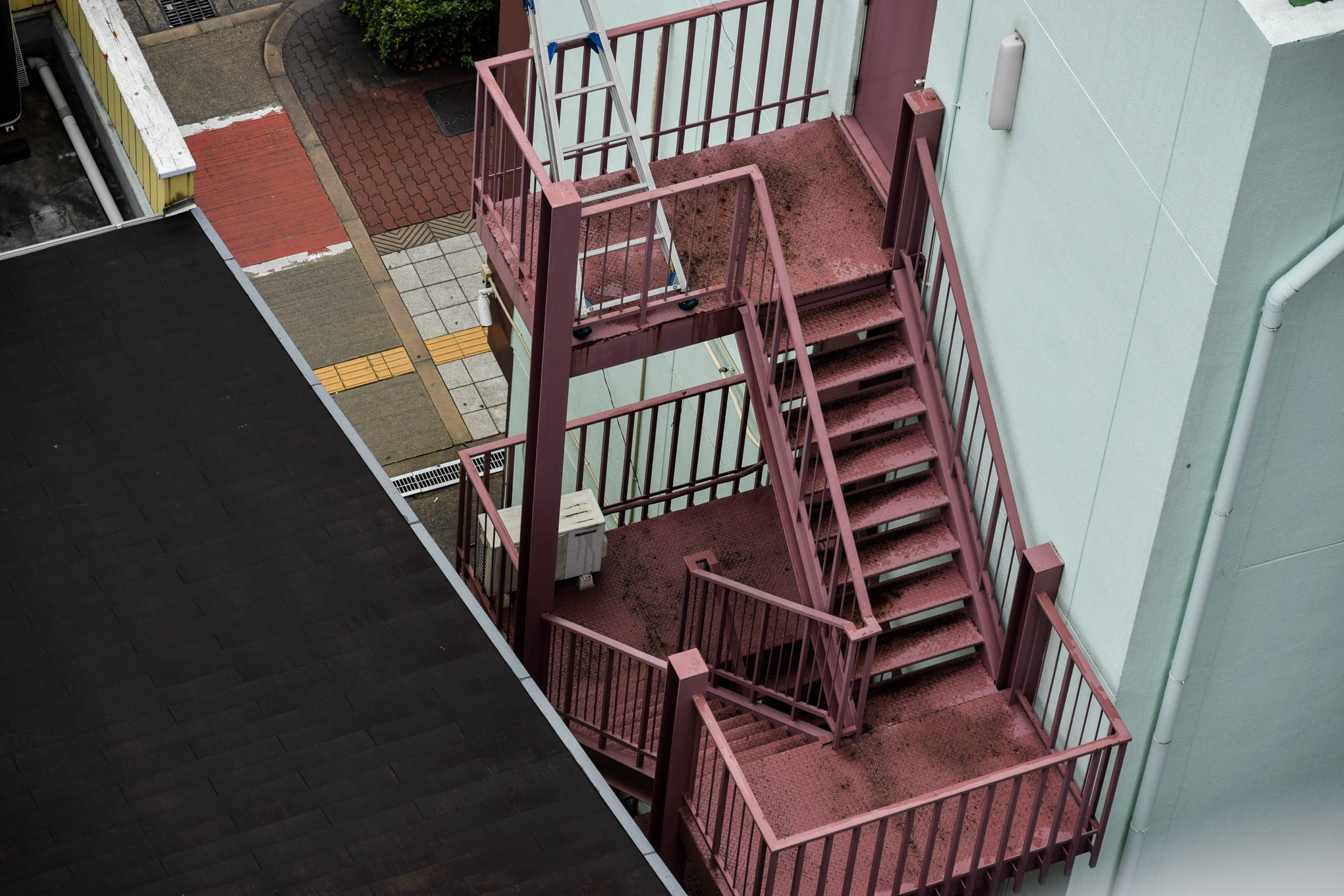 Wallpaper Japan Osaka Street Stairs Shapes Aesthetic