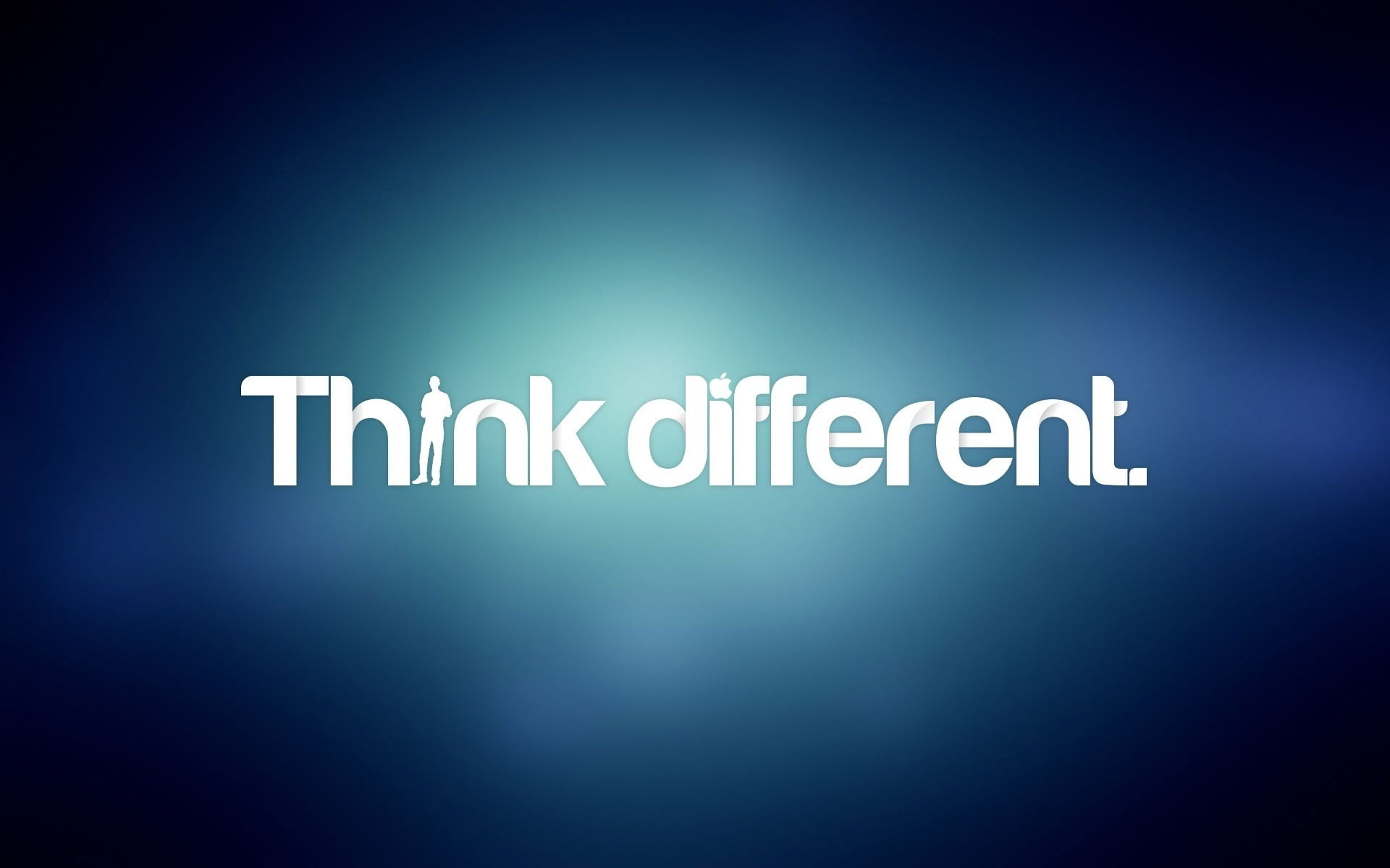 Wallpaper Just Think Different By Apple, Background, Blue