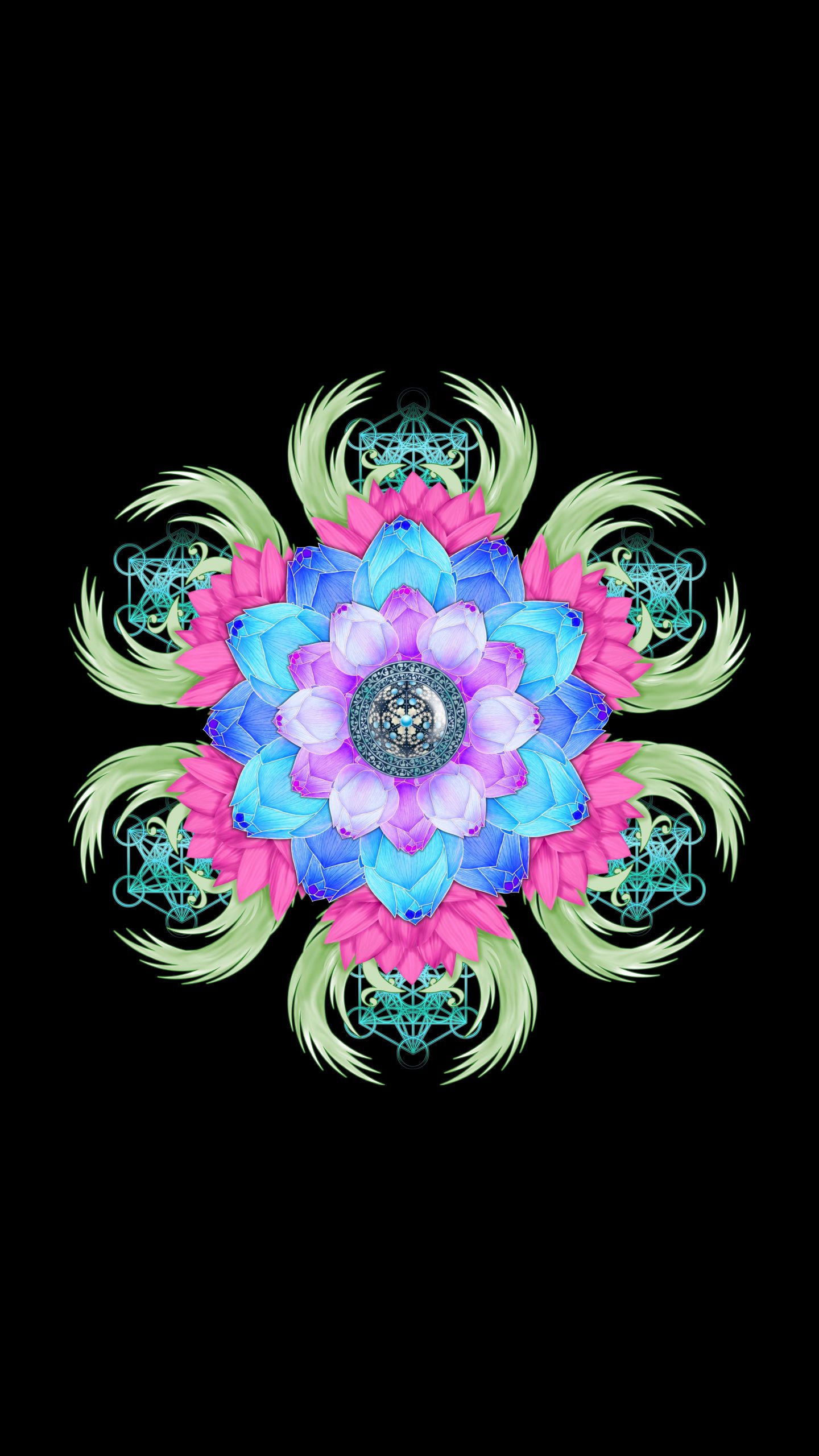 Wallpaper Mandala, Lotus, Patterns, Flower