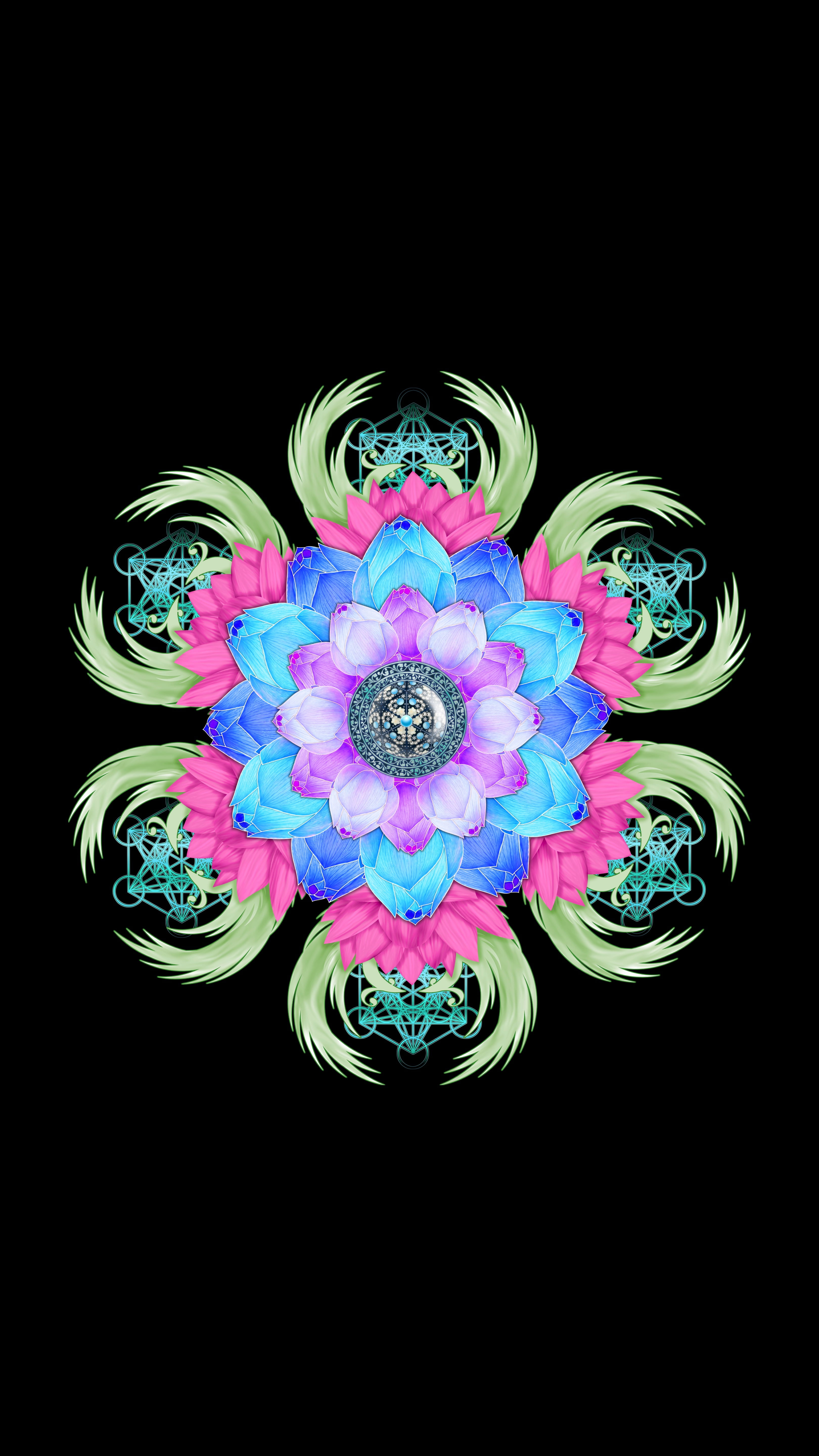 Wallpaper Mandala, Lotus, Patterns, Flower, Abstract, Abstract