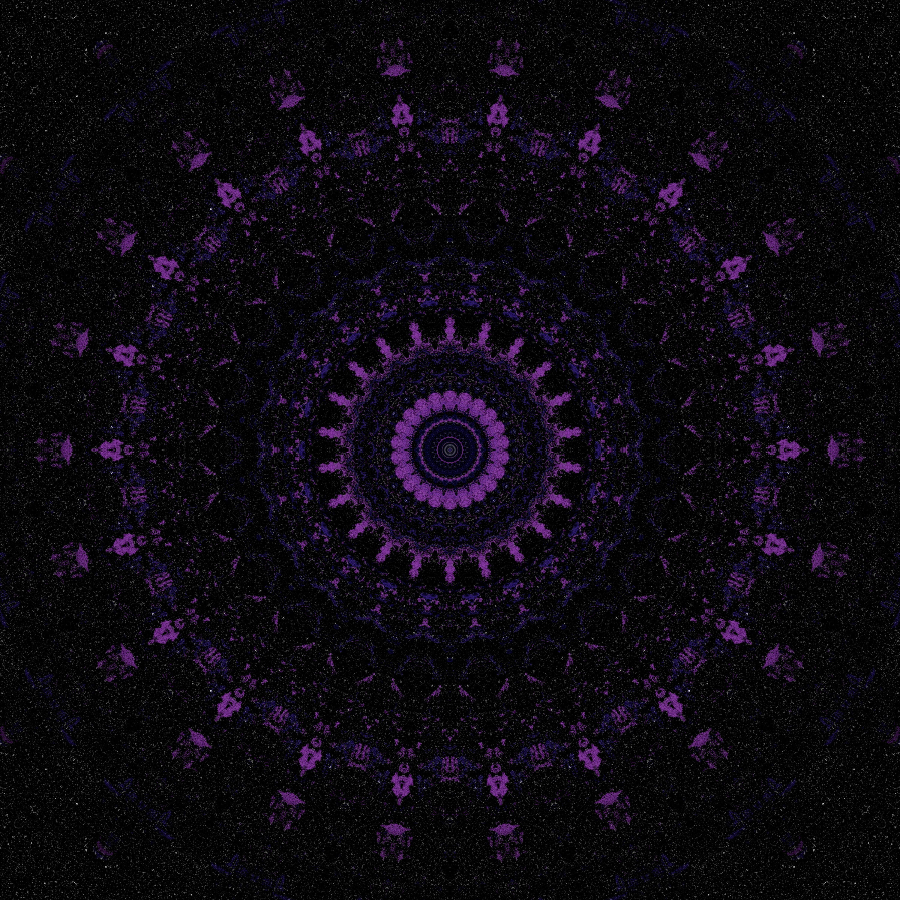 Wallpaper Mandala Pattern Kaleidoscope Ornament Purple, Abstract, Abstract