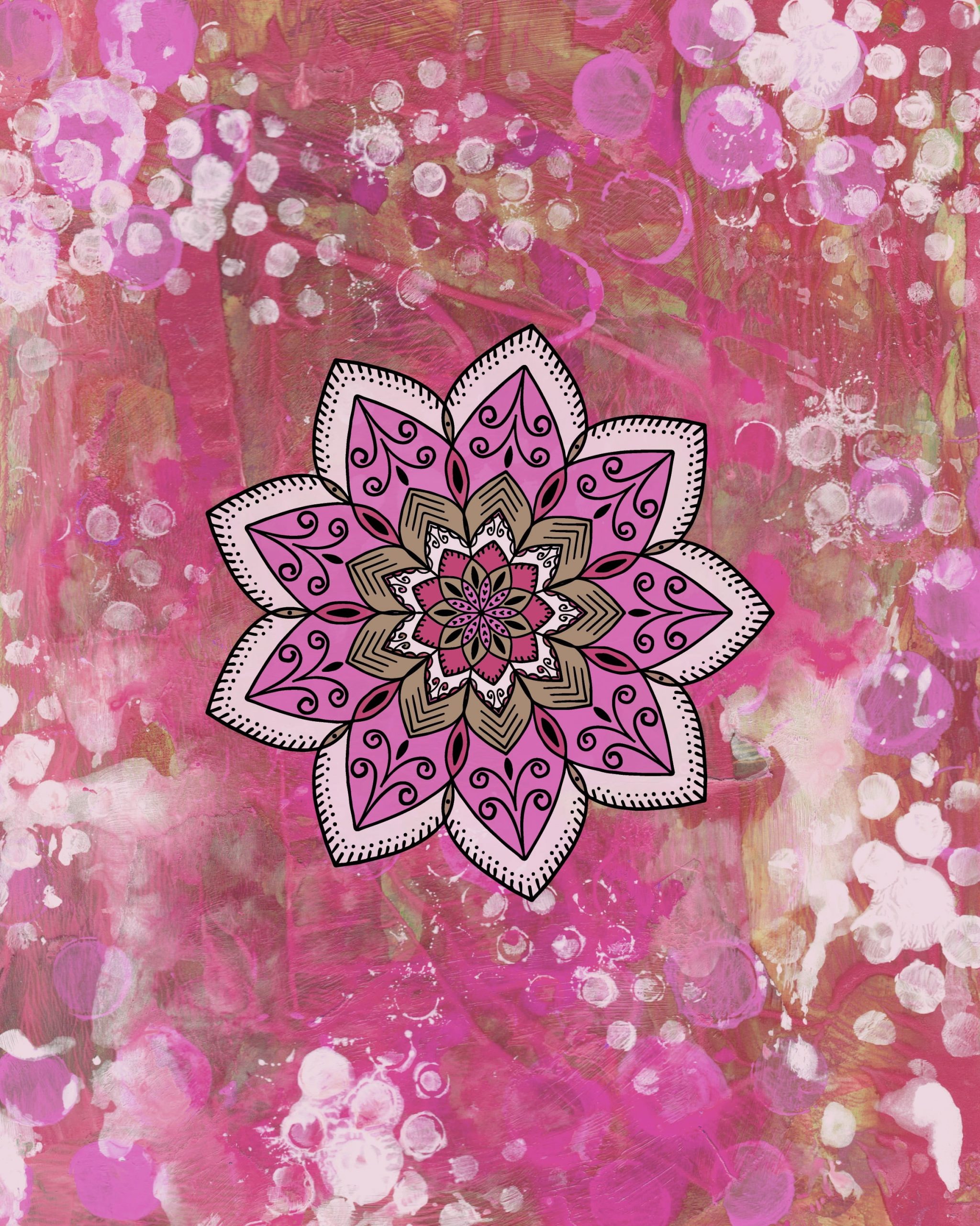 Wallpaper Mandala, Patterns, Stains, Texture, Pink Color