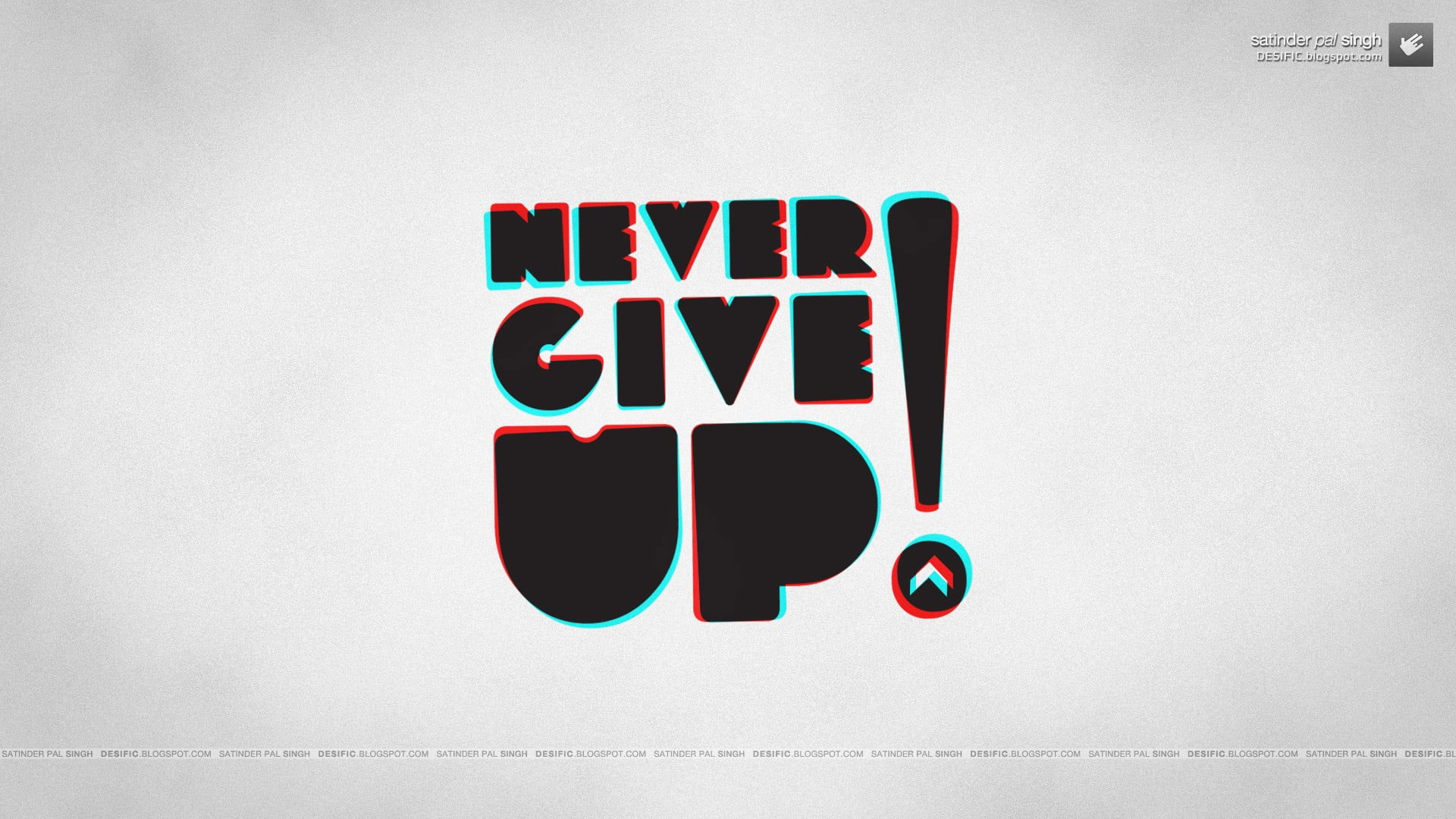 Wallpaper Never Give Up!, Typography