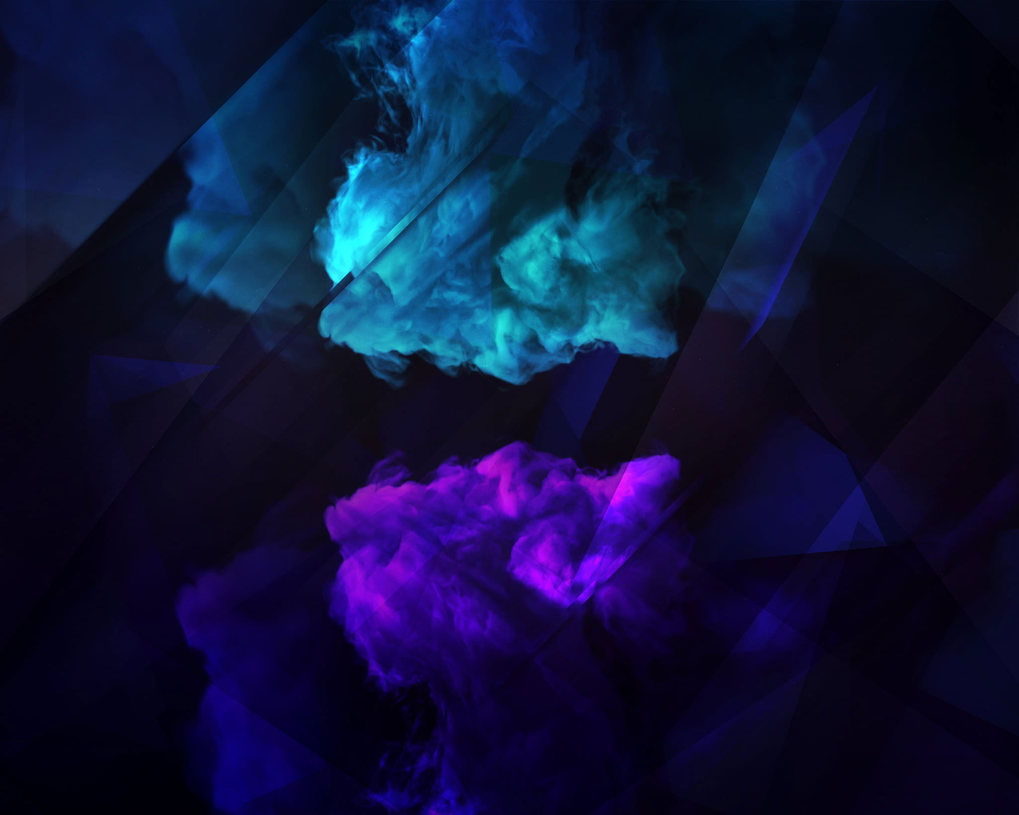 Wallpaper Purple And Blue Smoke, Abstract, Graphic Design
