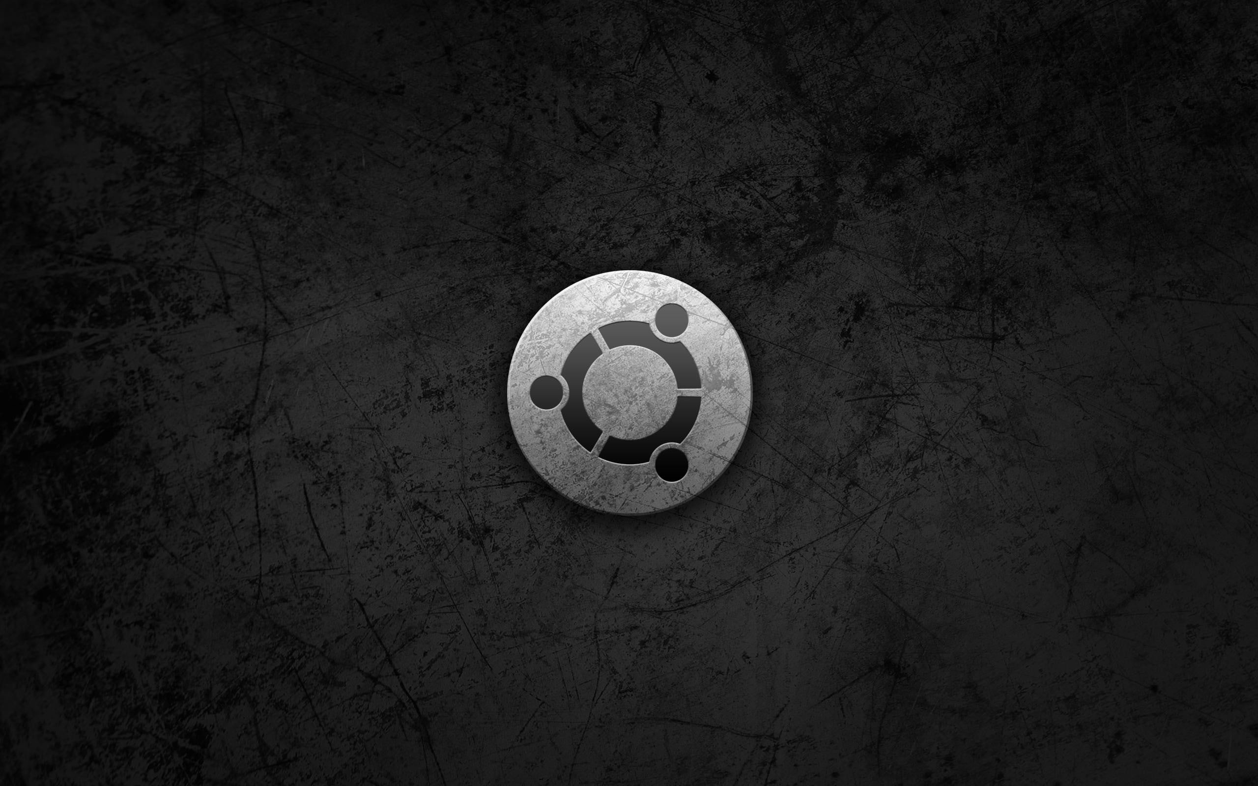 Wallpaper Round Gray Logo, Linux, Gnu, Ubuntu