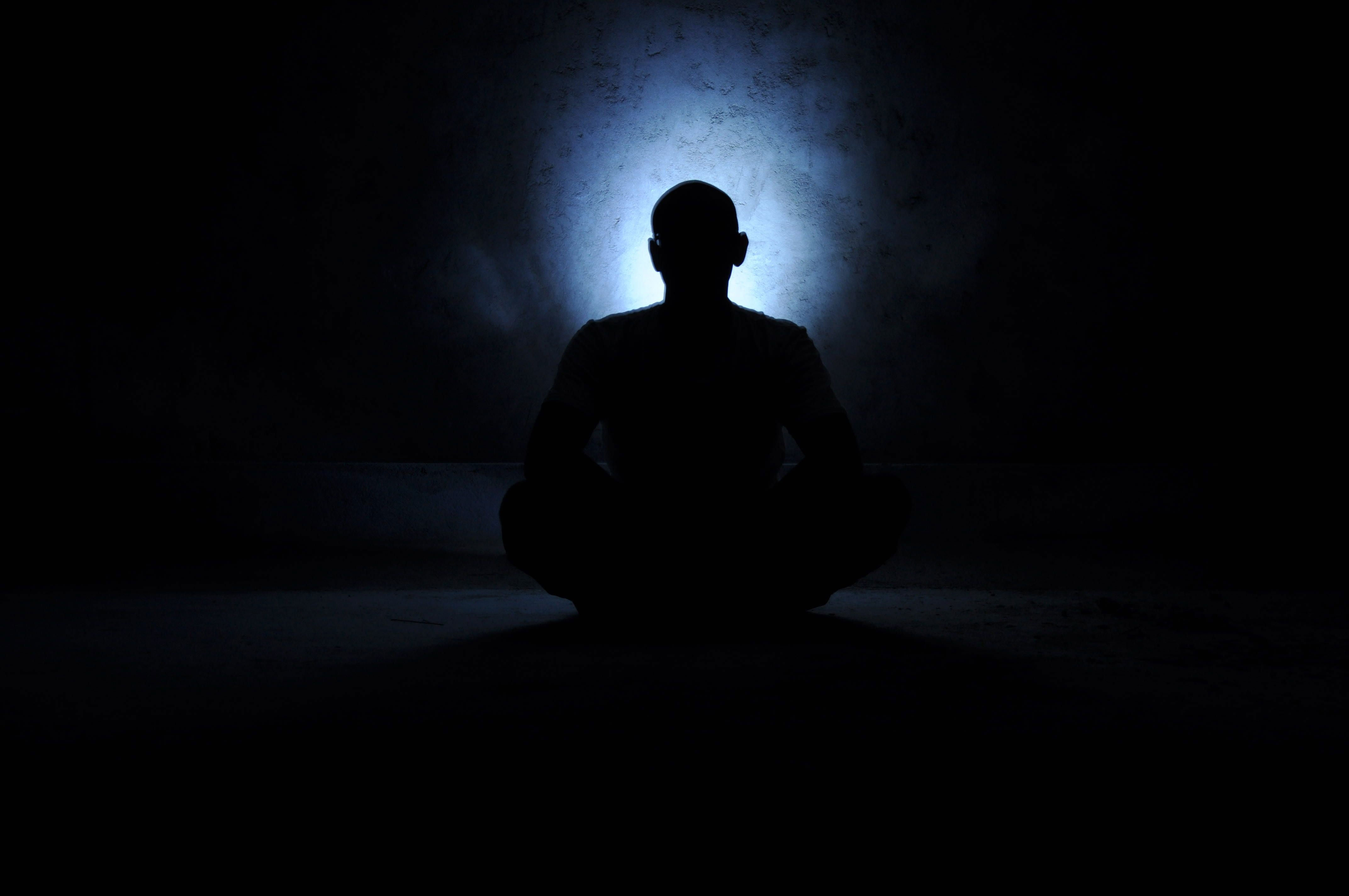 Wallpaper Silhouette Photography Of Person, Saint, Meditation, Dark, Other
