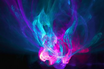 Wallpaper Teal, Pink, And Blue Flame