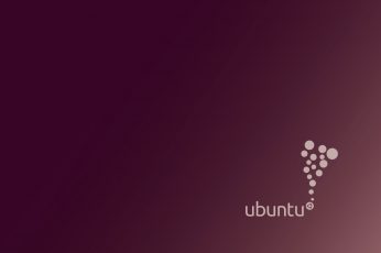 Wallpaper Ubuntu Logo, Linux, Purple, Simple Background