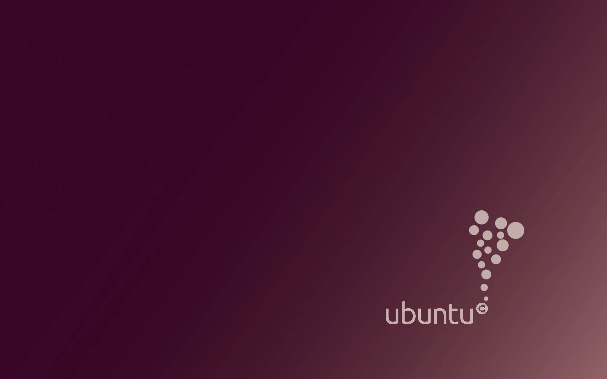 Wallpaper Ubuntu Logo, Linux, Purple, Simple Background