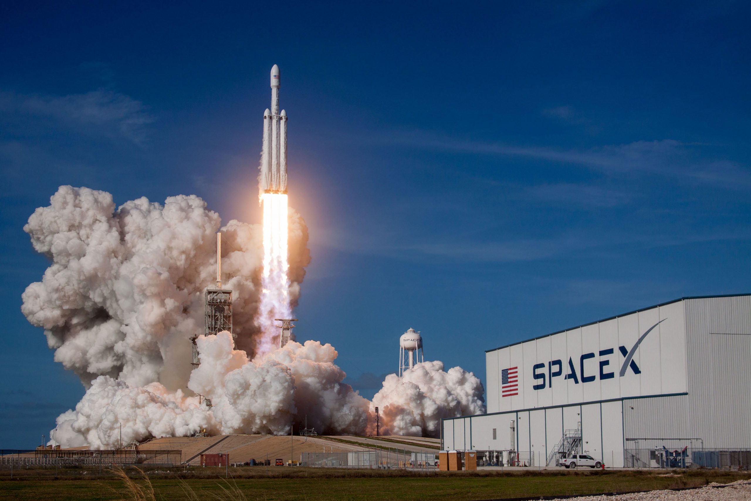Wallpaper White Rocket Ship, Spacex, Launch Pads, Falcon