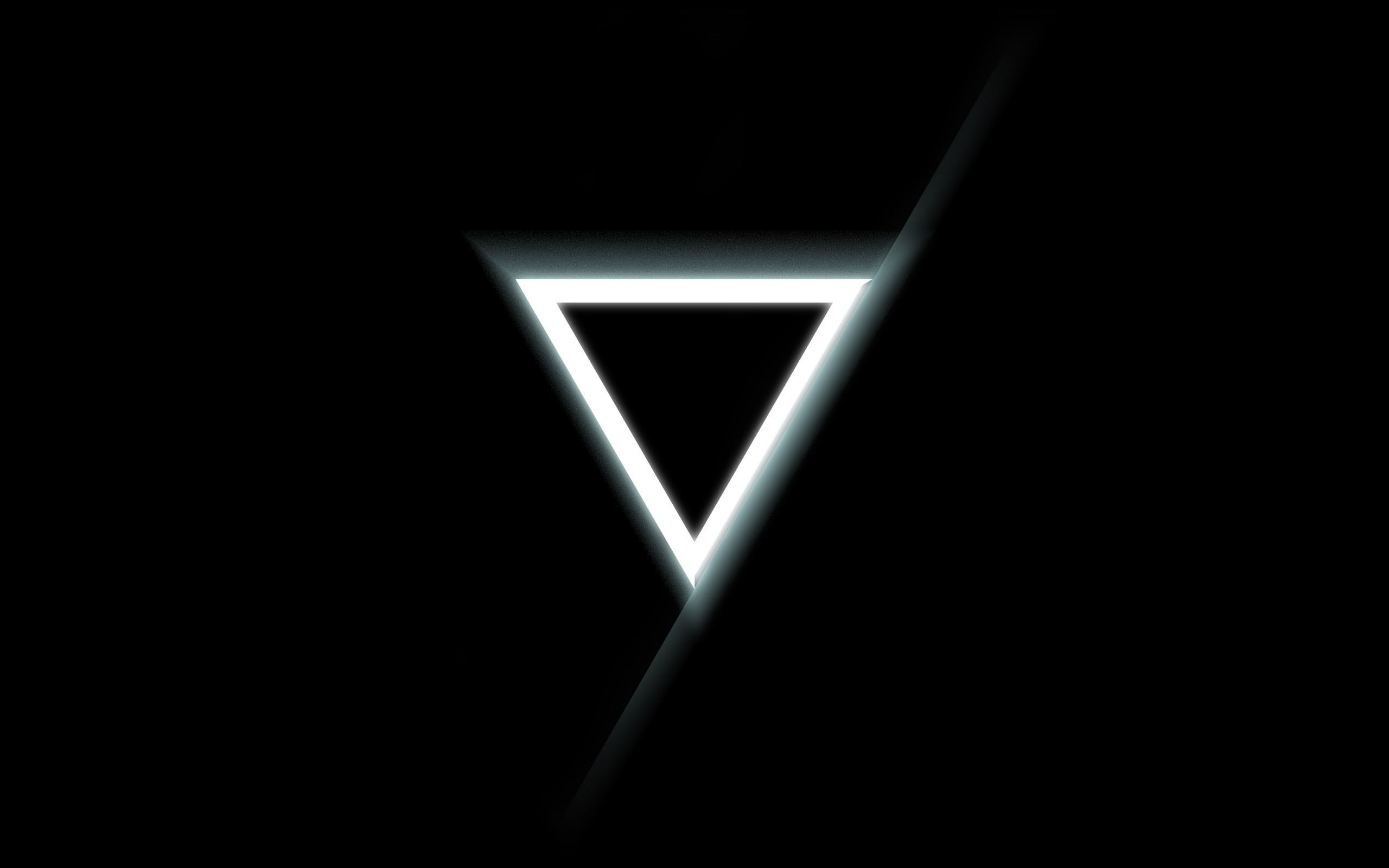 Wallpaper White Upside Down Triangle Logo, Minimalism