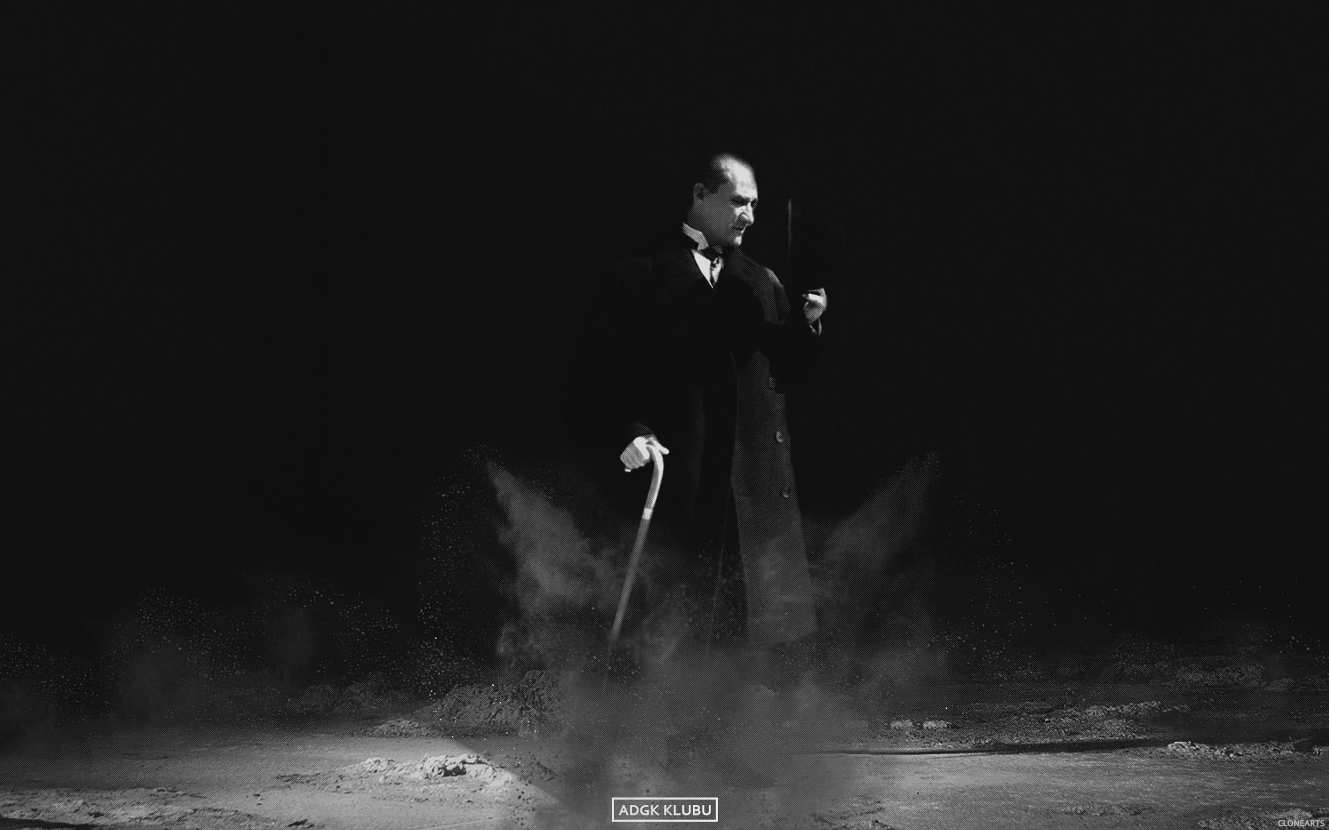 Wallpaper Adult's Grey Stick Cane, Mustafa Kemal Atatürk