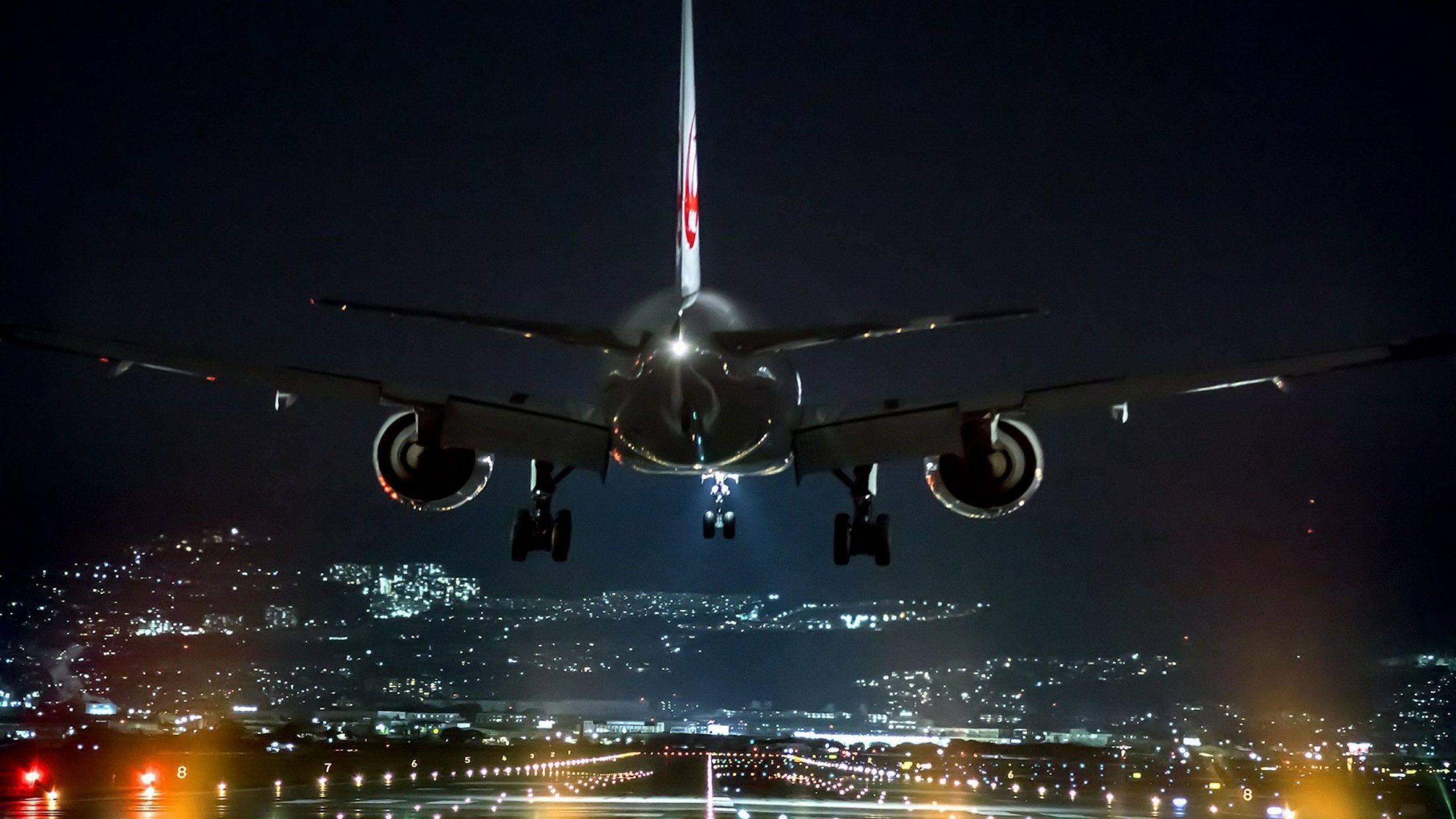 Wallpaper Airplane, Night, Flight, Airline, Air Travel