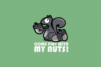 Wallpaper Background, Funny, Green, Minimalistic, Nuts