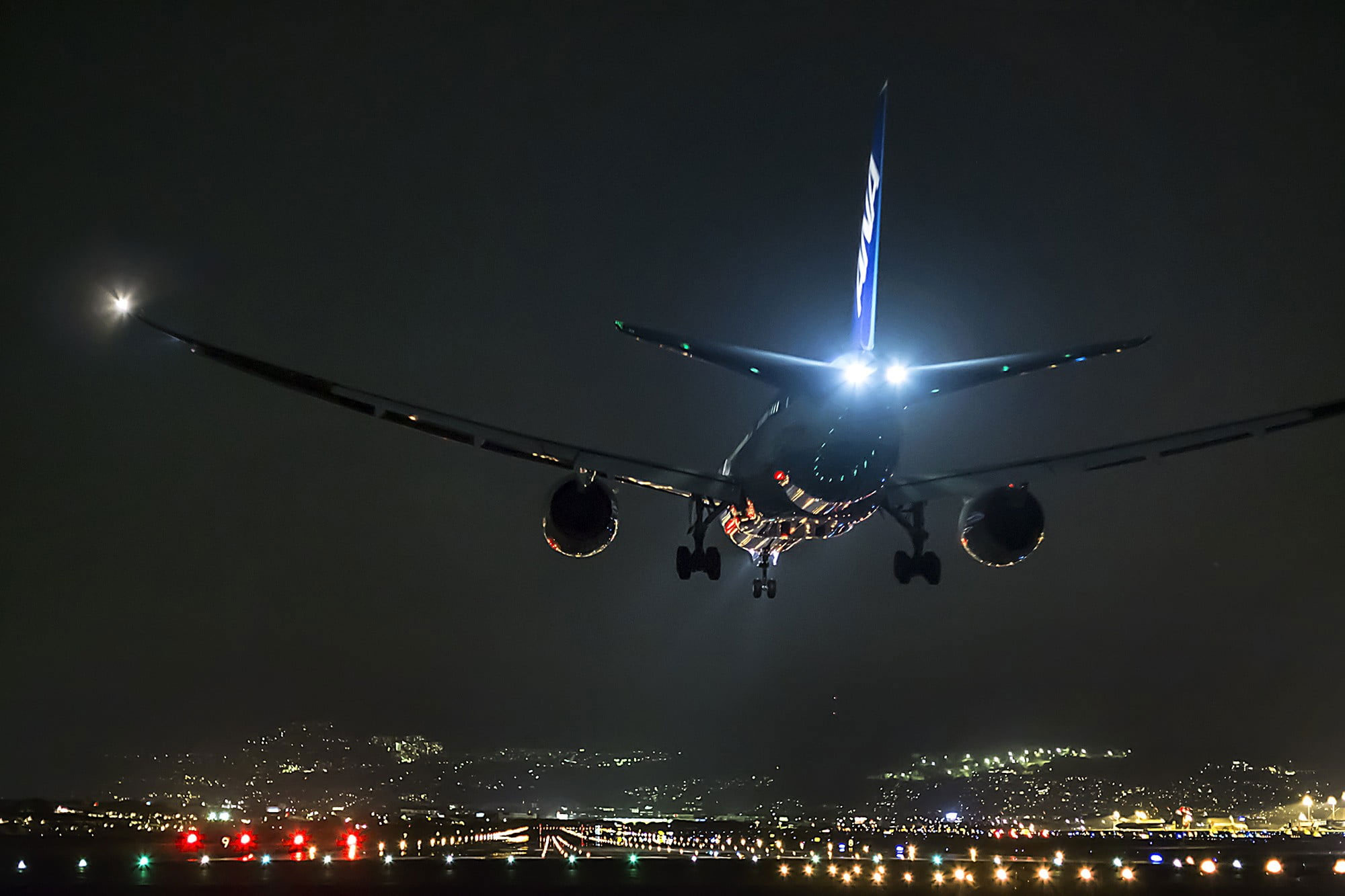 Wallpaper Boeing, Airplane, Aircraft, Night, Airport