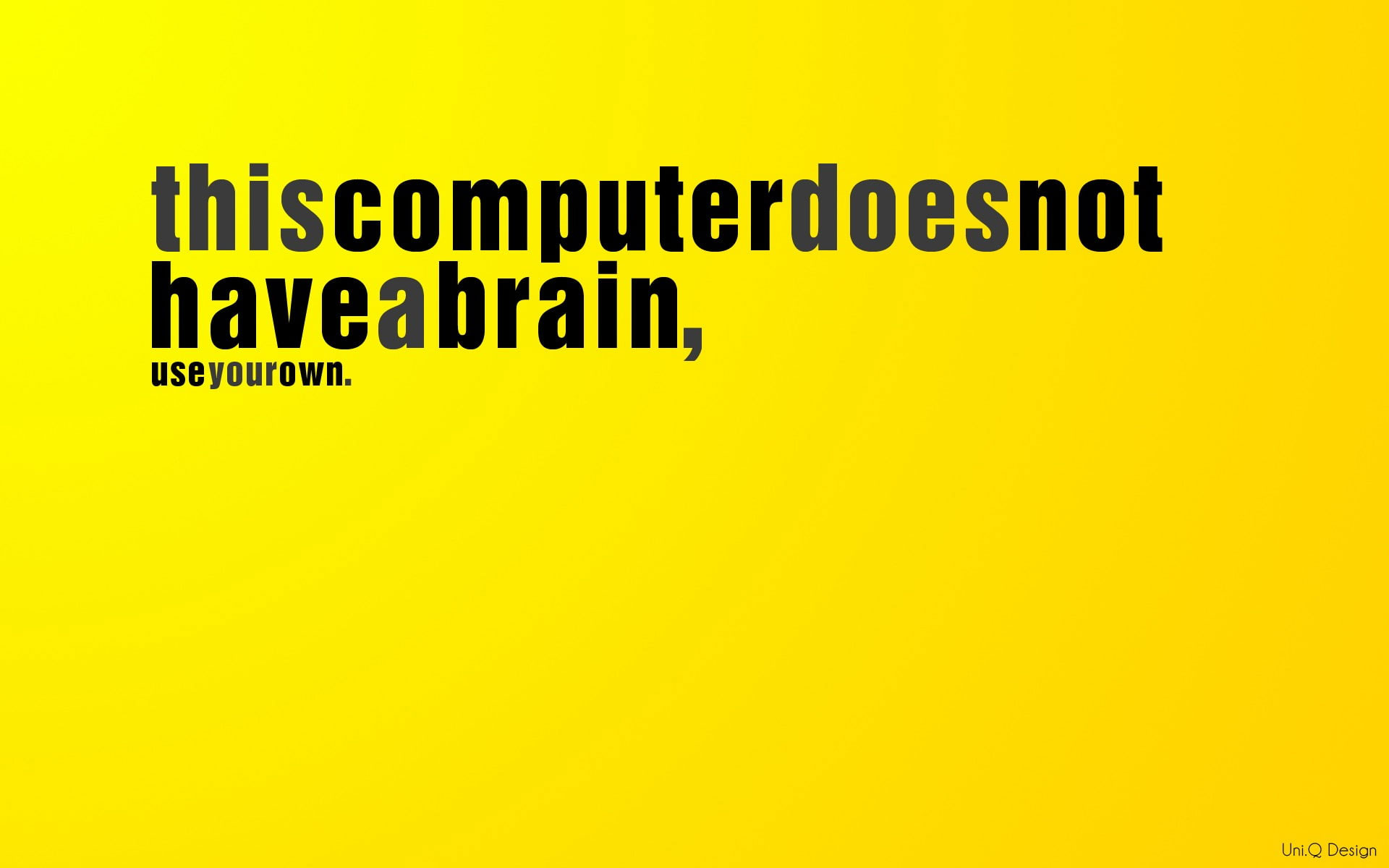 Wallpaper Brain, Computers, Different, Funny, Text, Think
