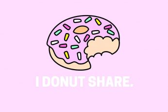 Wallpaper Funny, Donut, Share, Pink, Spinkles