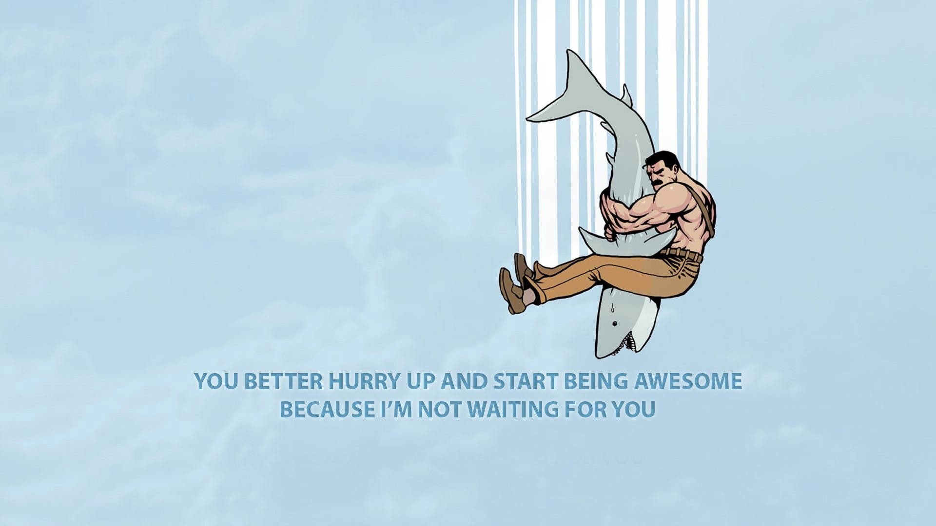 Wallpaper Minimalistic Text Funny Sharks Wrestling Sports, Funny, Funny
