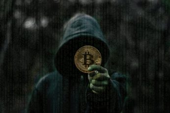 Wallpaper Person Showing Round Gold Colored Bitcoin Coin