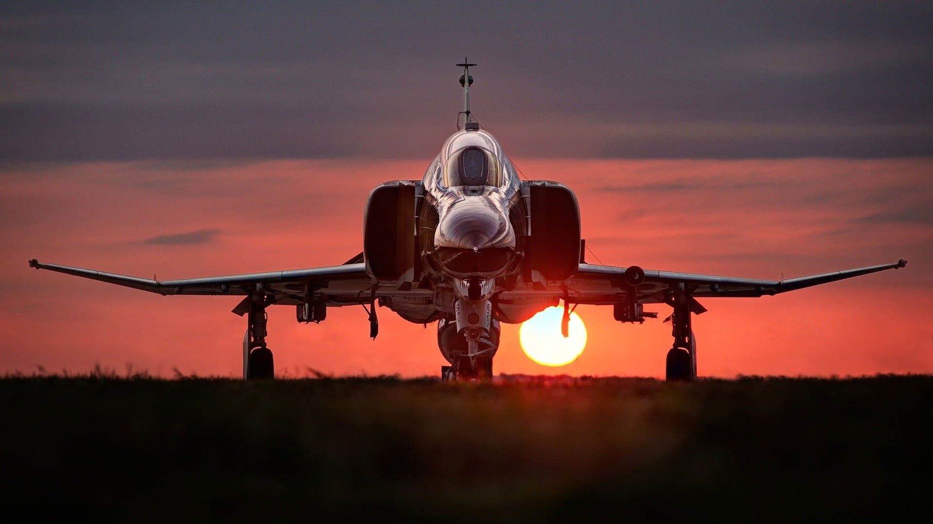 Wallpaper Photography Of Jet Plane During Dawn, Jet Fighter