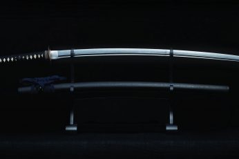 Wallpaper Silver And Black Katana, Samurai, Sword, Weapon