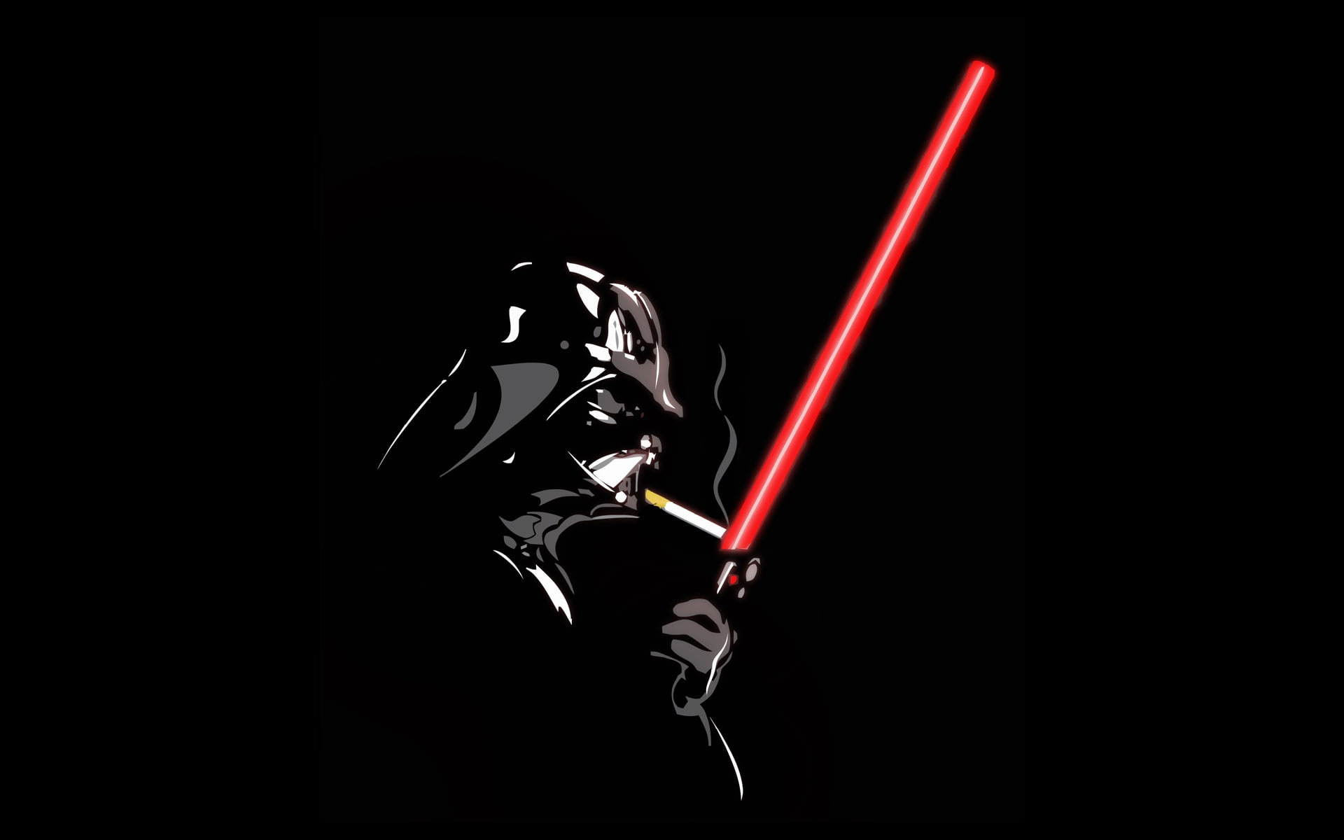 Wallpaper Smoking Star Wars Lightsabers Darth Vader Cigare