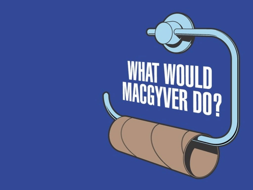 Wallpaper Text Toilet Paper Blue Background Macgyver Do?, Funny, Funny