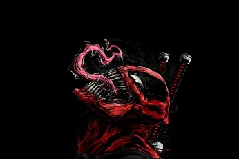 Wallpaper Deadpool, Venom, Illustration, Artwork, Comics