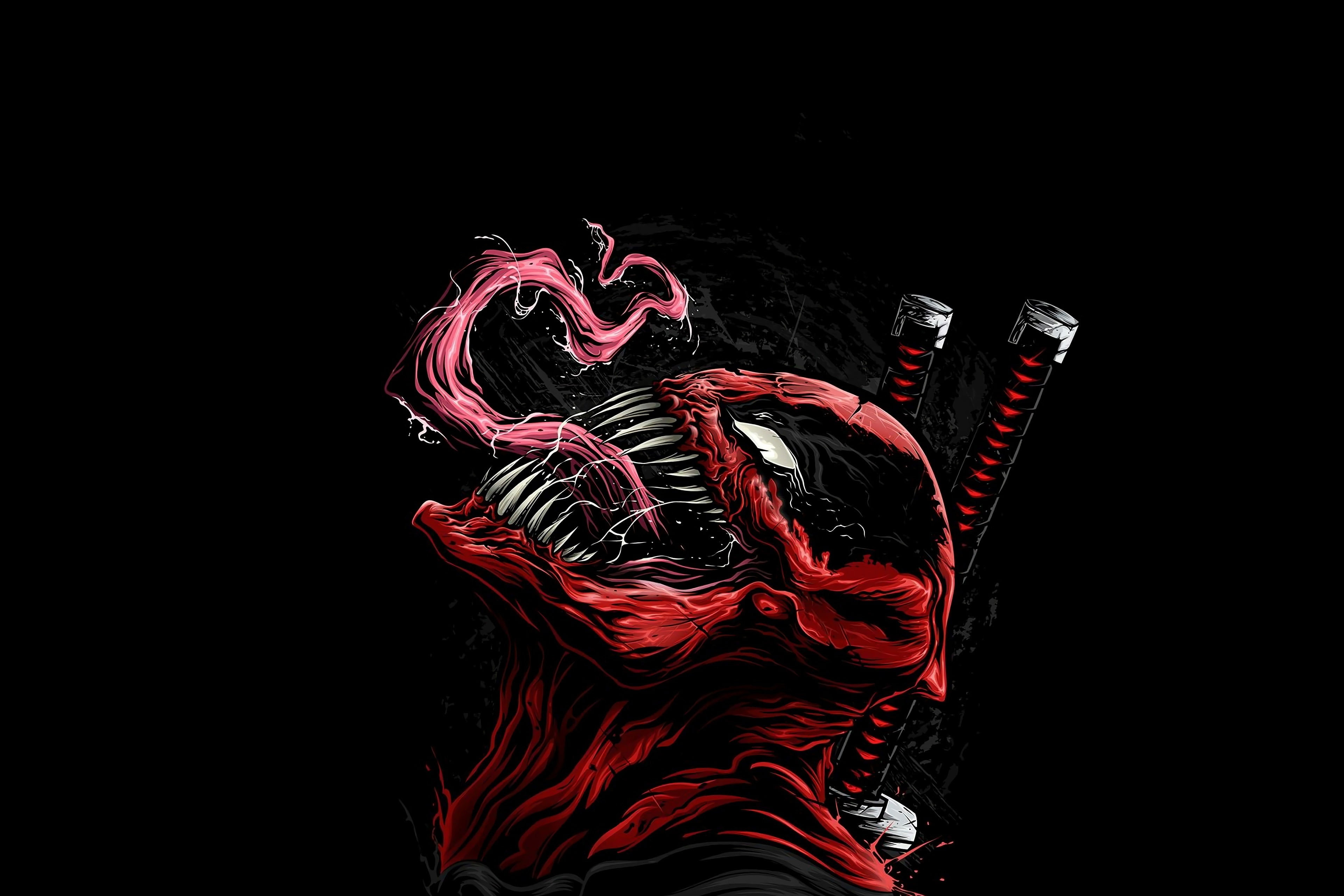 Wallpaper Deadpool, Venom, Illustration, Artwork, Comics, Artwork, Movies