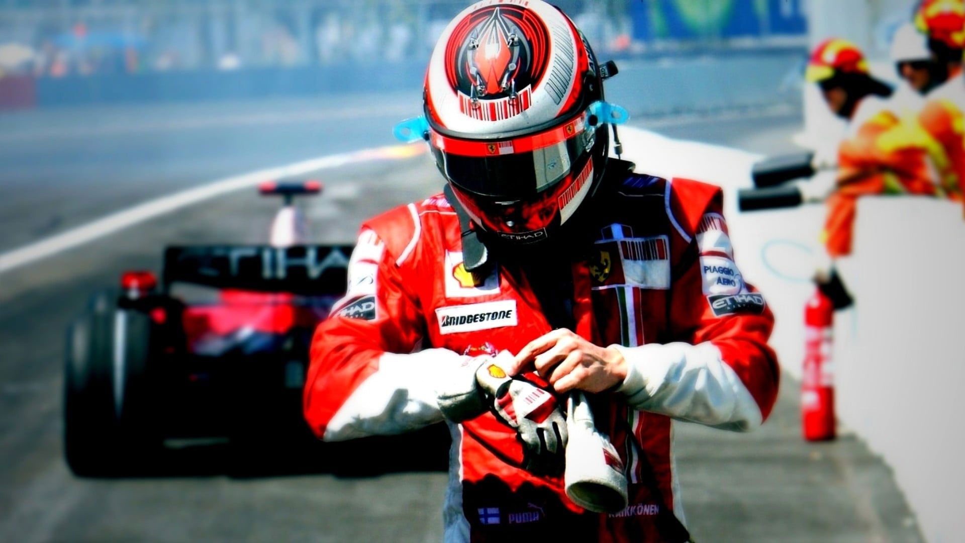 Wallpaper Man In F1 Car Suit And Helmet, Formula 1, F1, Cars & Motos