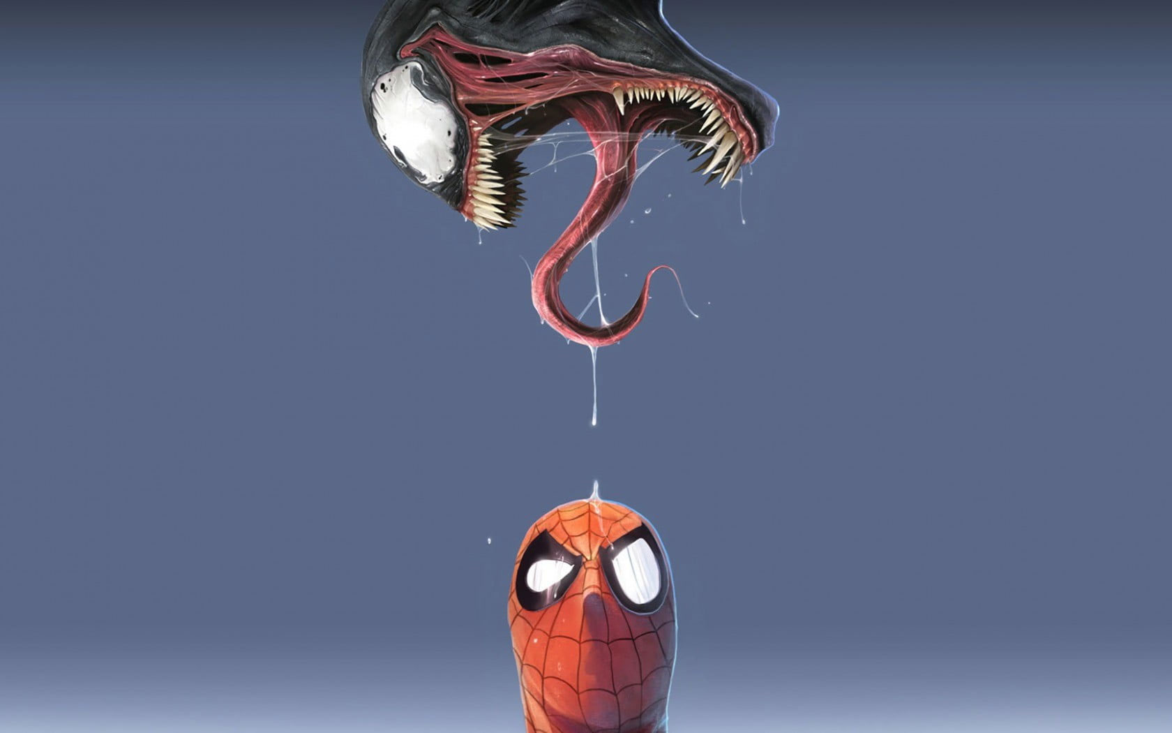 Marvel Spider Man And Venom Digital Wallpaper