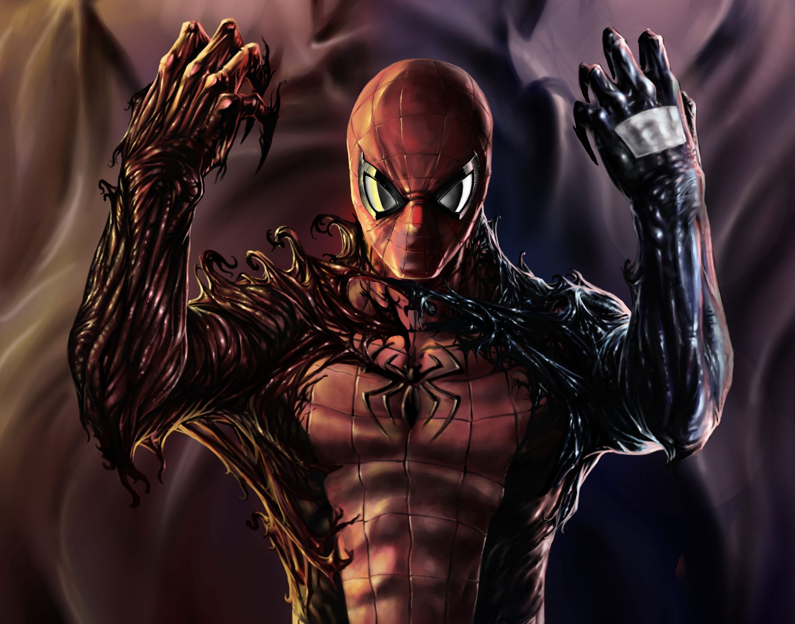 Wallpaper Marvel Spider Man Illustration, Venom, Carnage