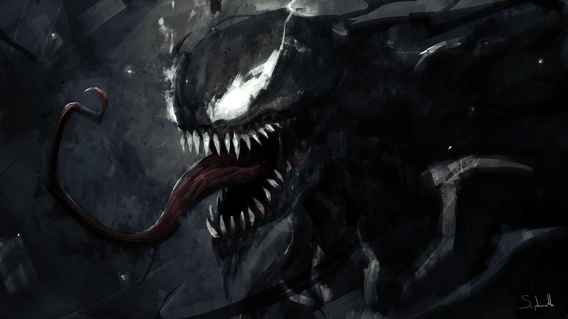 Wallpaper Marvel Venom Illustration, Artwork, Spider