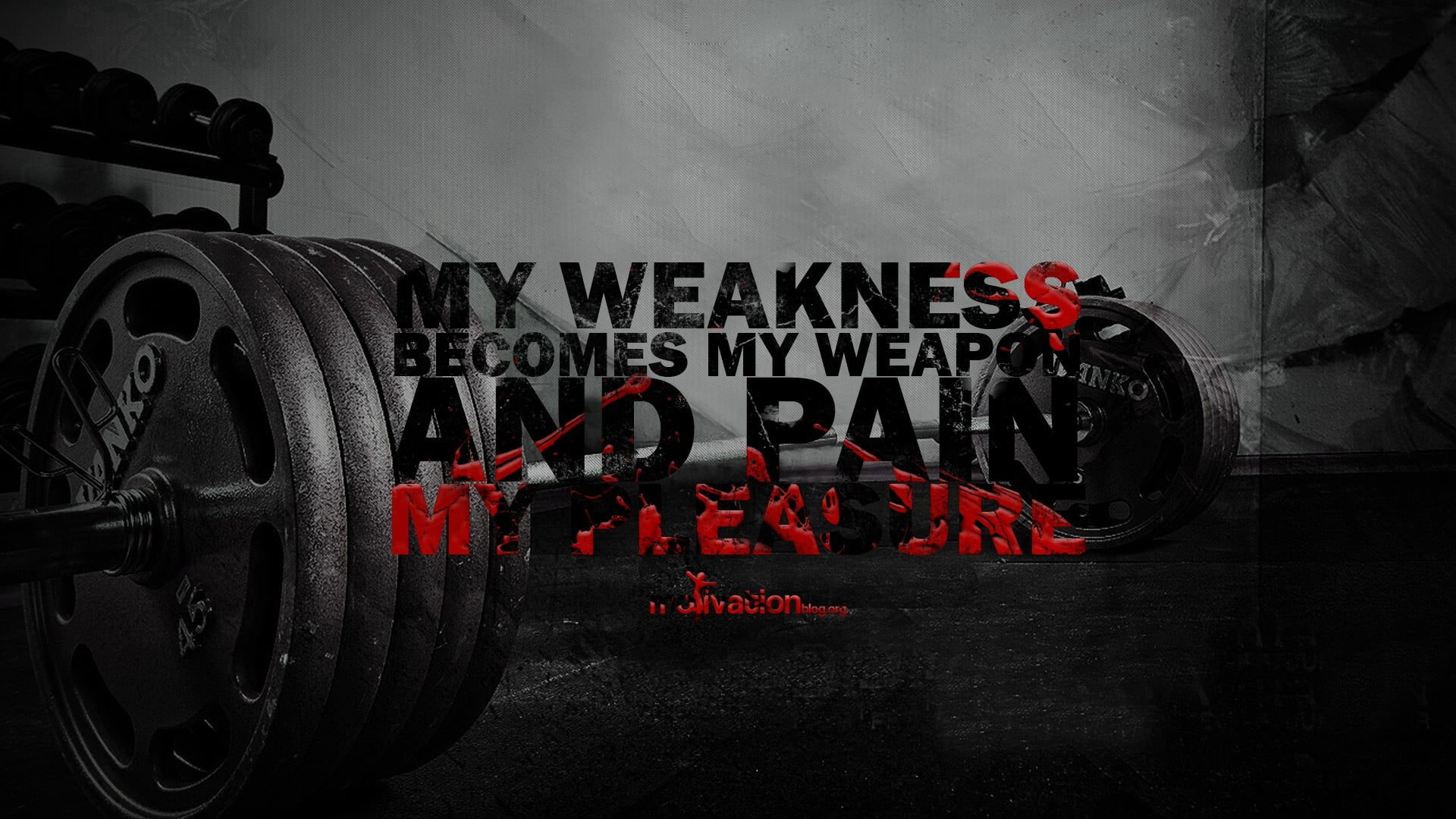 Wallpaper My Weakness Becomes My Weapon And Pain Text