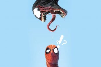 Wallpaper Spider Man Vs Venom Minimal Artwork 4k 8k