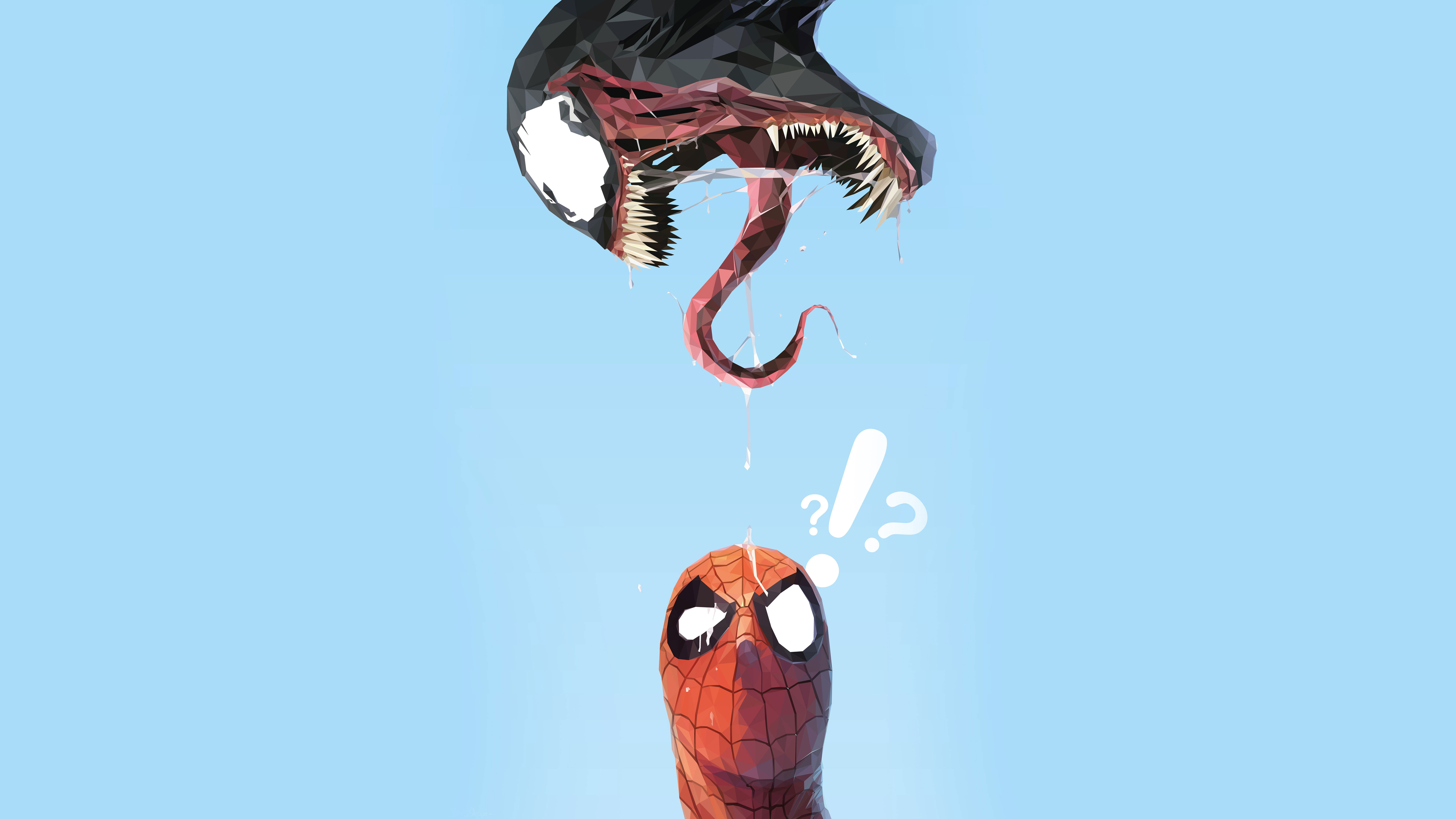Wallpaper Spider Man Vs Venom Minimal, Venom, Movies