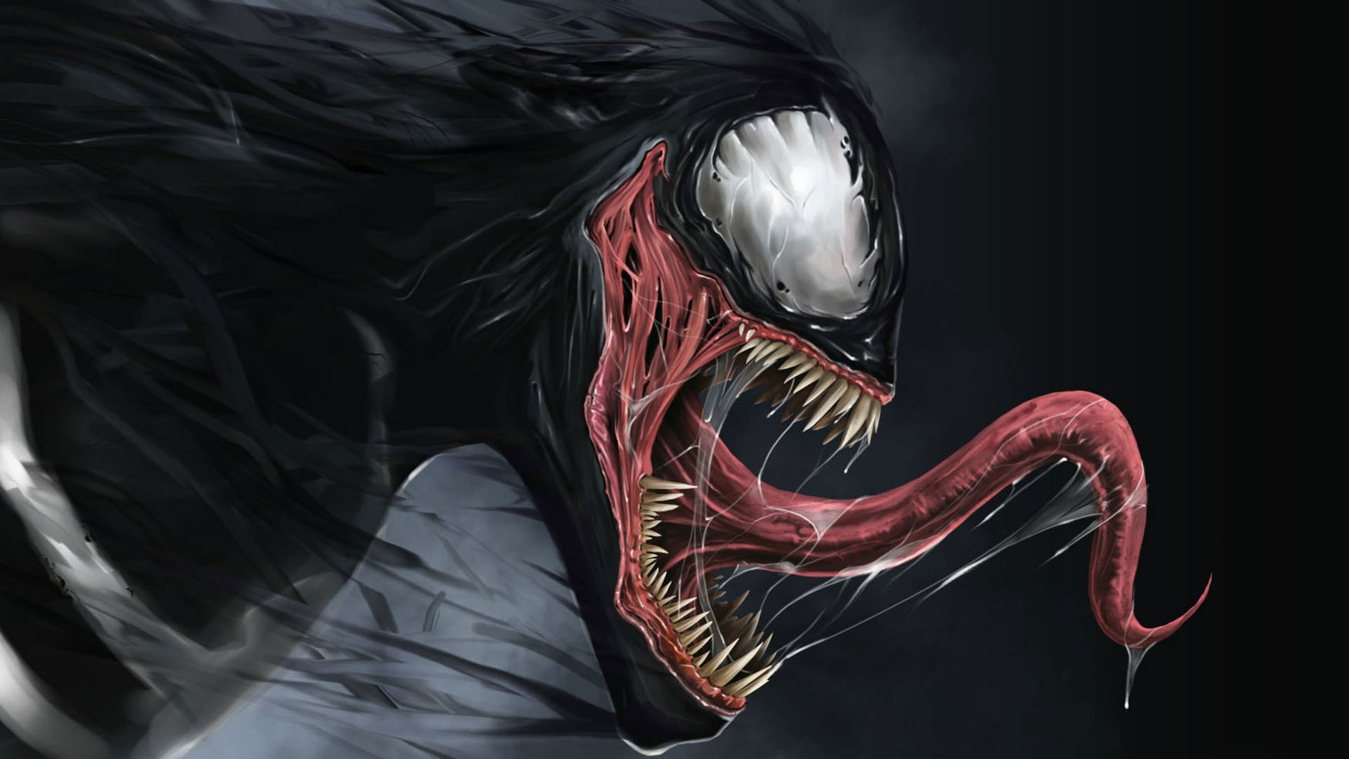 Wallpaper Venom Illustration, Artwork, Marvel Comics, Spider
