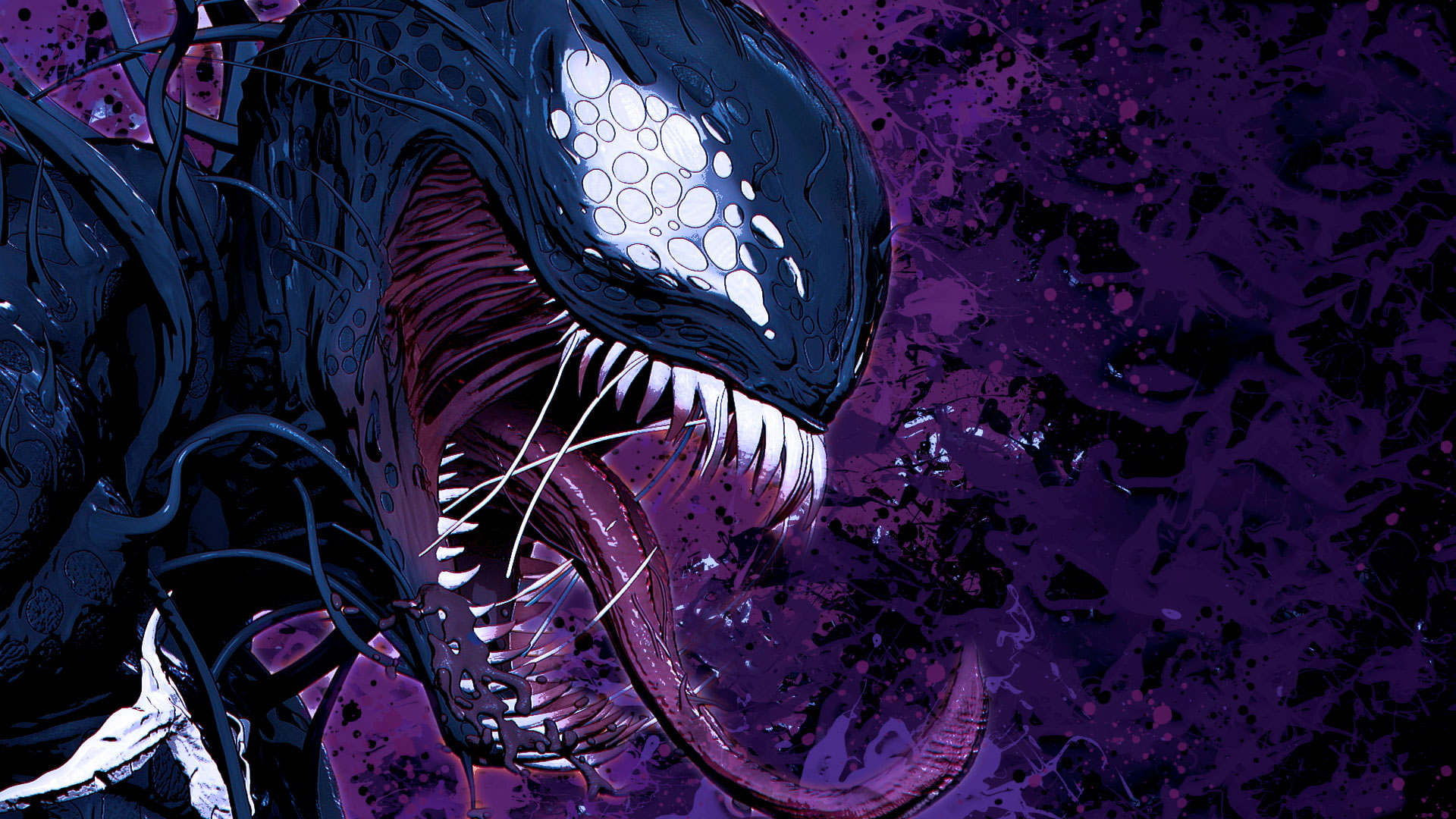 Wallpaper Venom, Marvel Comics, Villains, Illustration