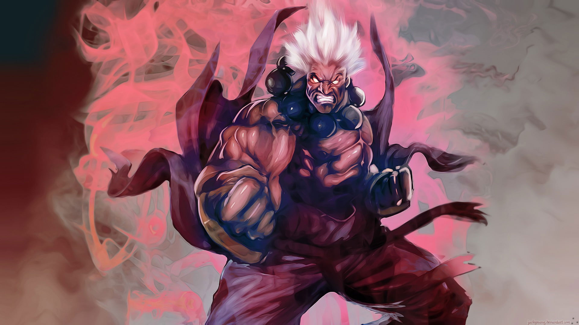 Wallpaper Video Games Street Fighter Oni Rage Akuma Artwork