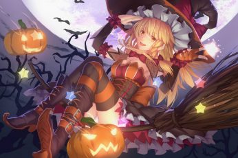 Anime Character Wallpaper, Halloween, Pumpkin