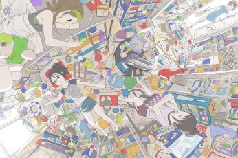 Wallpaper Anime Girls, Bedroom, Interior