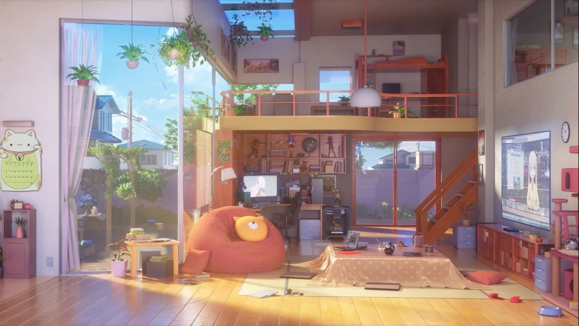 Wallpaper Anime, Original, Living Room