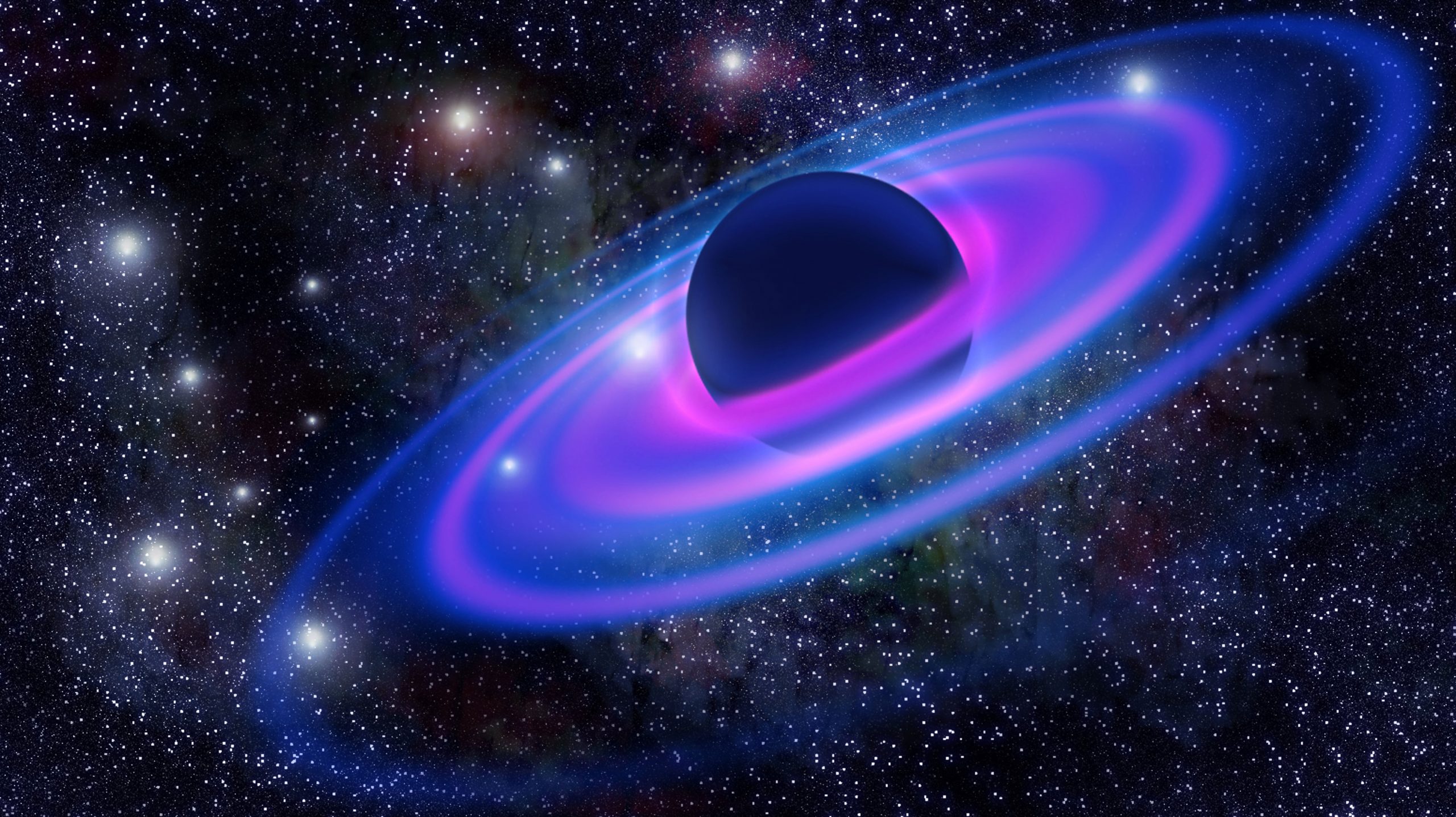 Wallpaper Black Hole Illustration, Planet, Galaxy, Univers