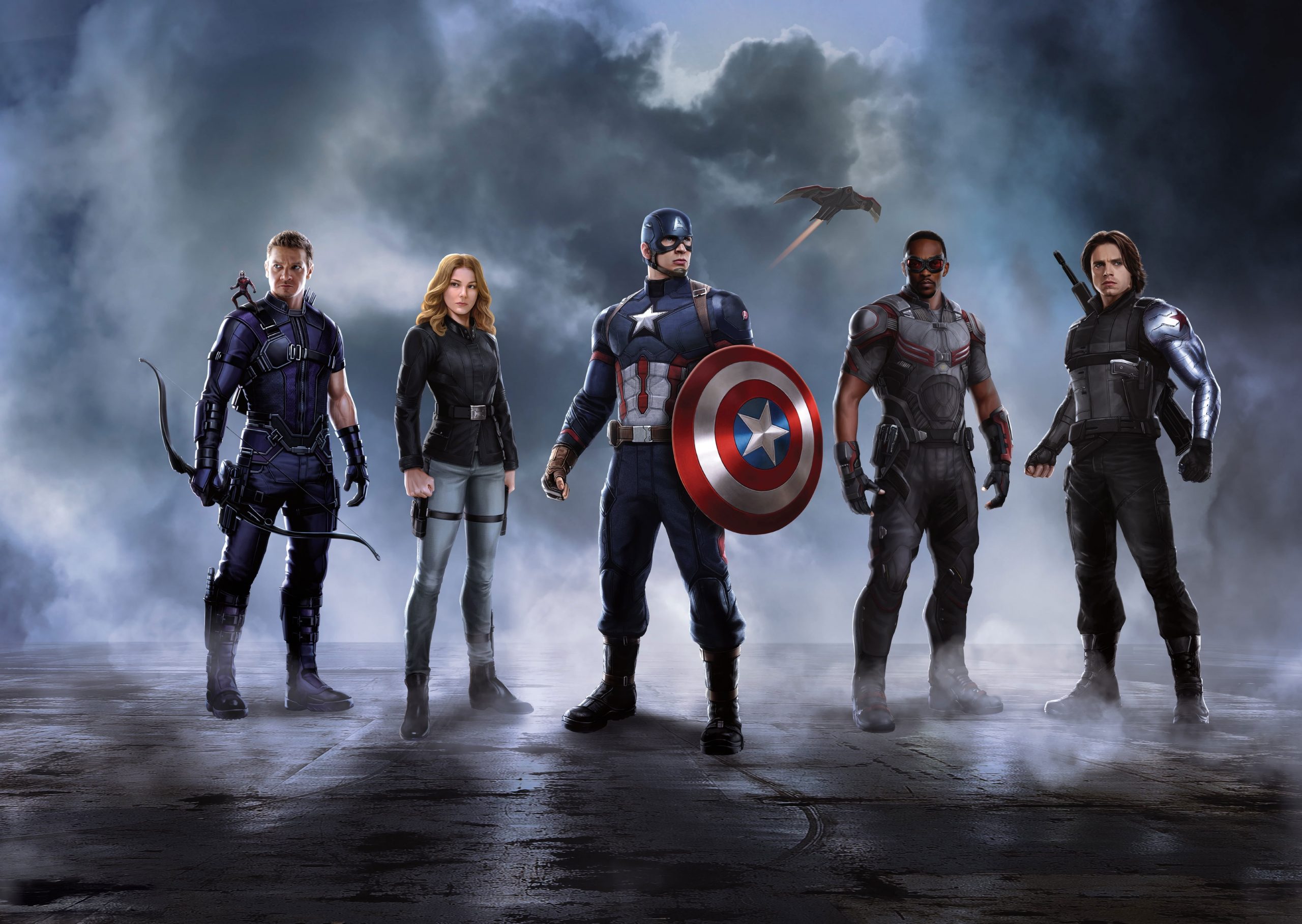 Wallpaper Captain America, Scarlett Johansson