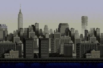 Wallpaper Cityscape, Pixels, 8 Bit, New York City, Pixel Art