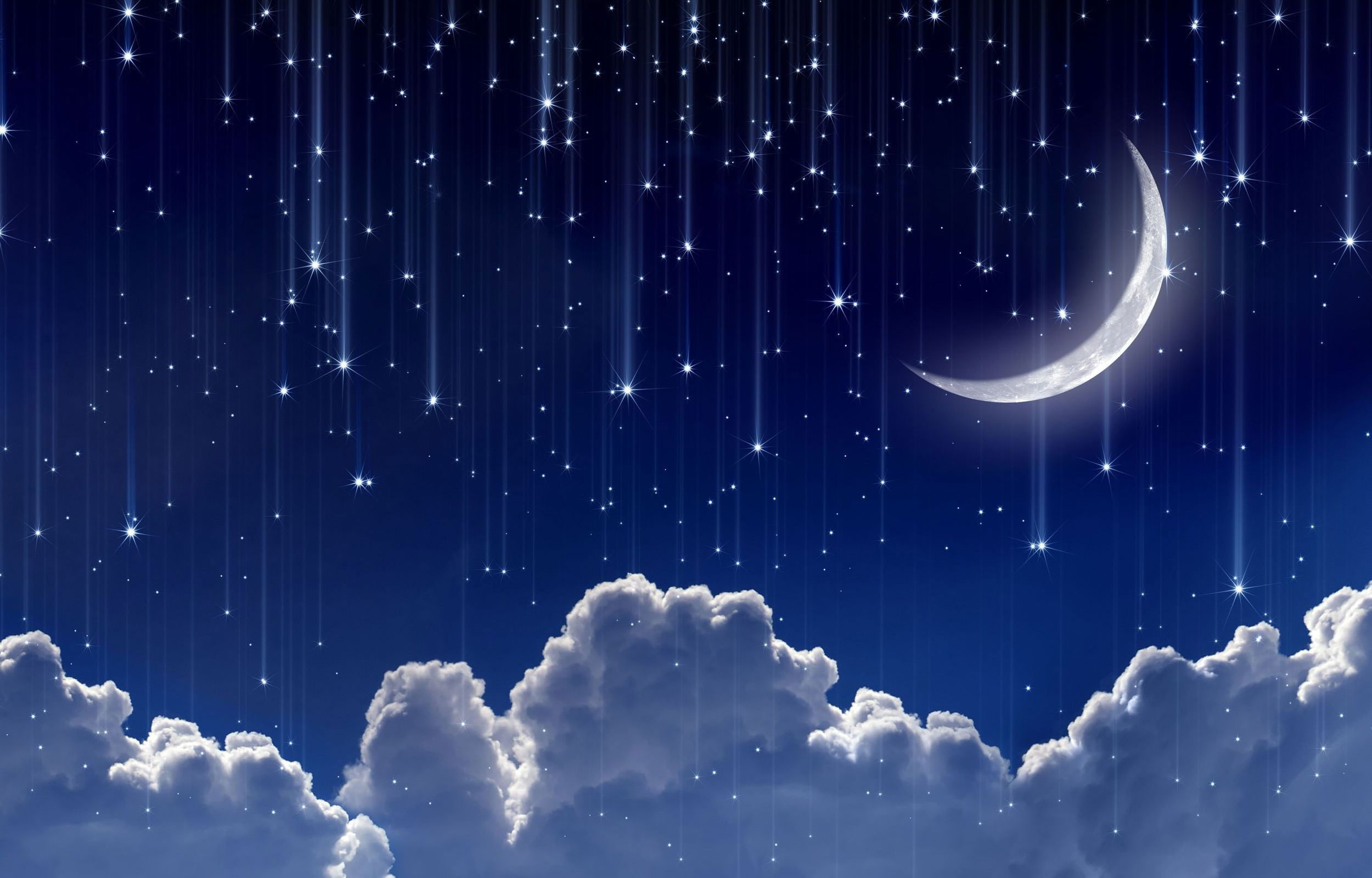 Wallpaper Dreamworks Logo, The Sky, Space, Stars, Clouds