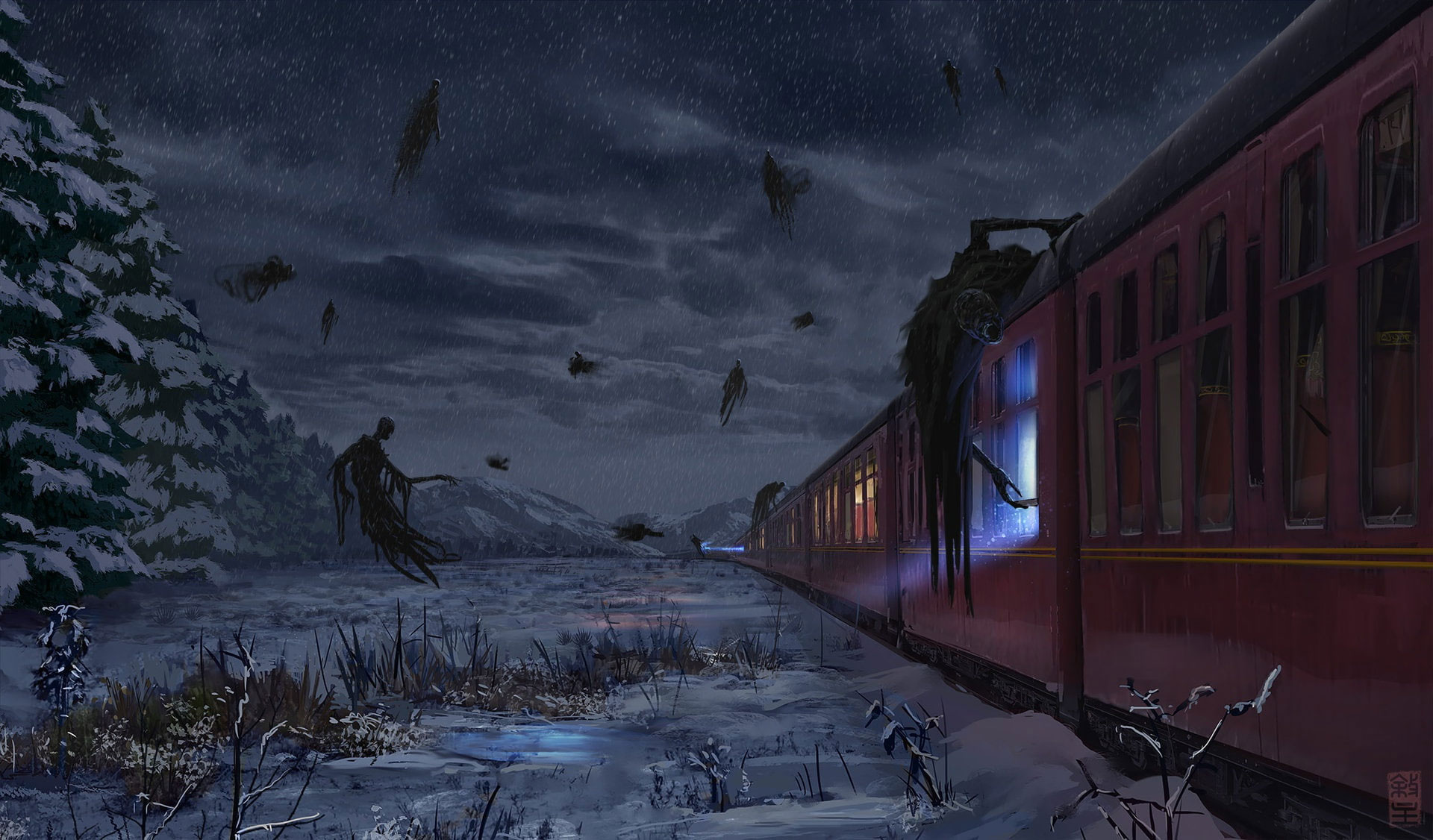 digital art of hogwarts, winter, fog, christmas | Stable Diffusion | OpenArt