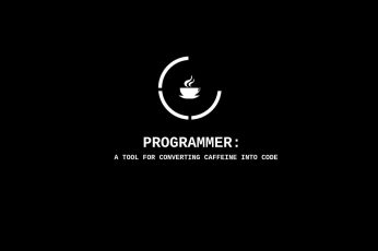 Wallpaper Geek, Programmer, Black Background, Code